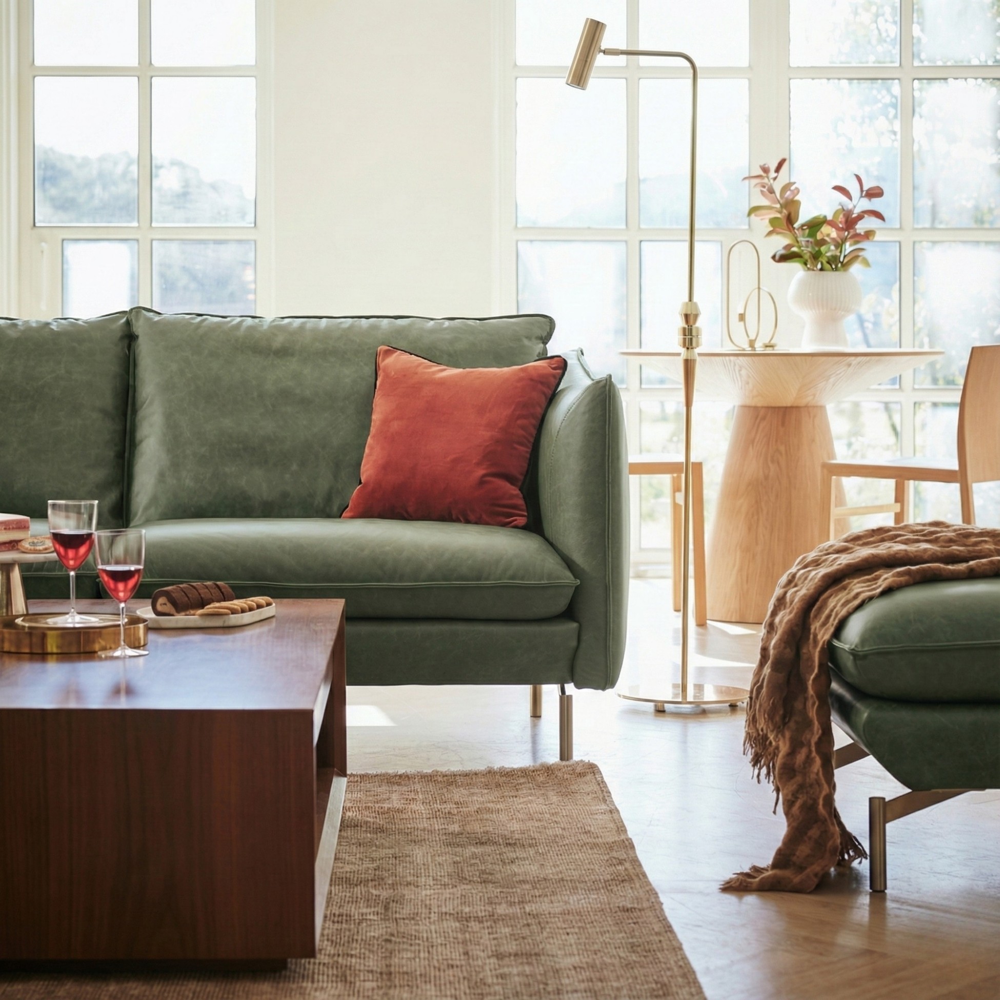 Sofa REFINE – Sofa Da Cao Cấp Ấm Áp Cho Phòng Khách Hiện Đại