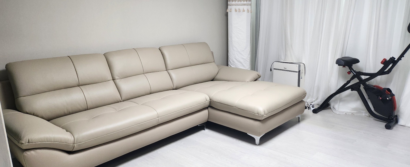 Sofa SEABREE - Sofa Góc Hiện Đại Bọc Da Cho Phòng Khách Chung Cư
