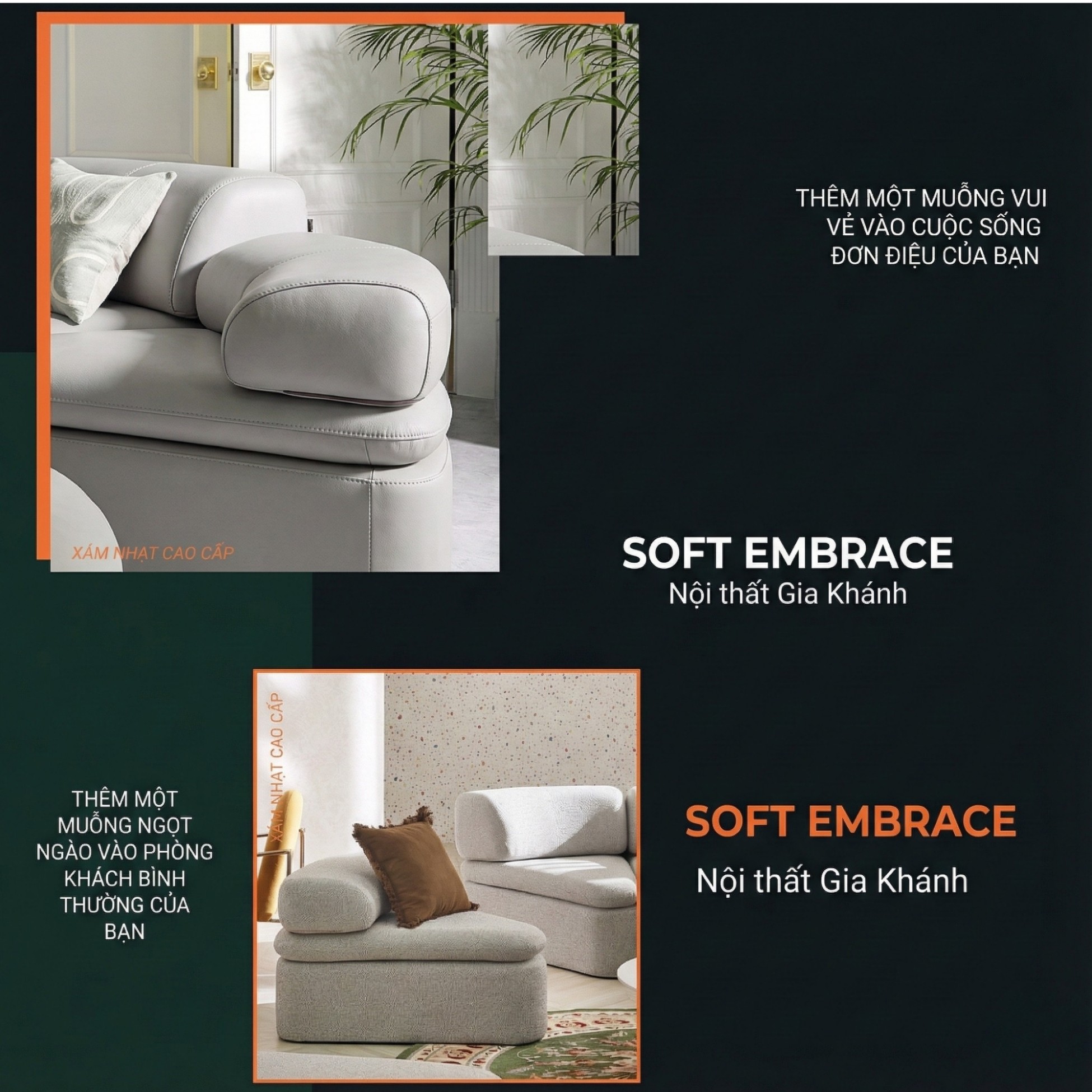 Sofa SOFT EMBRACE – Sofa Hiện Đại Cao Cấp Modular Linh Hoạt Lạ Mắt 