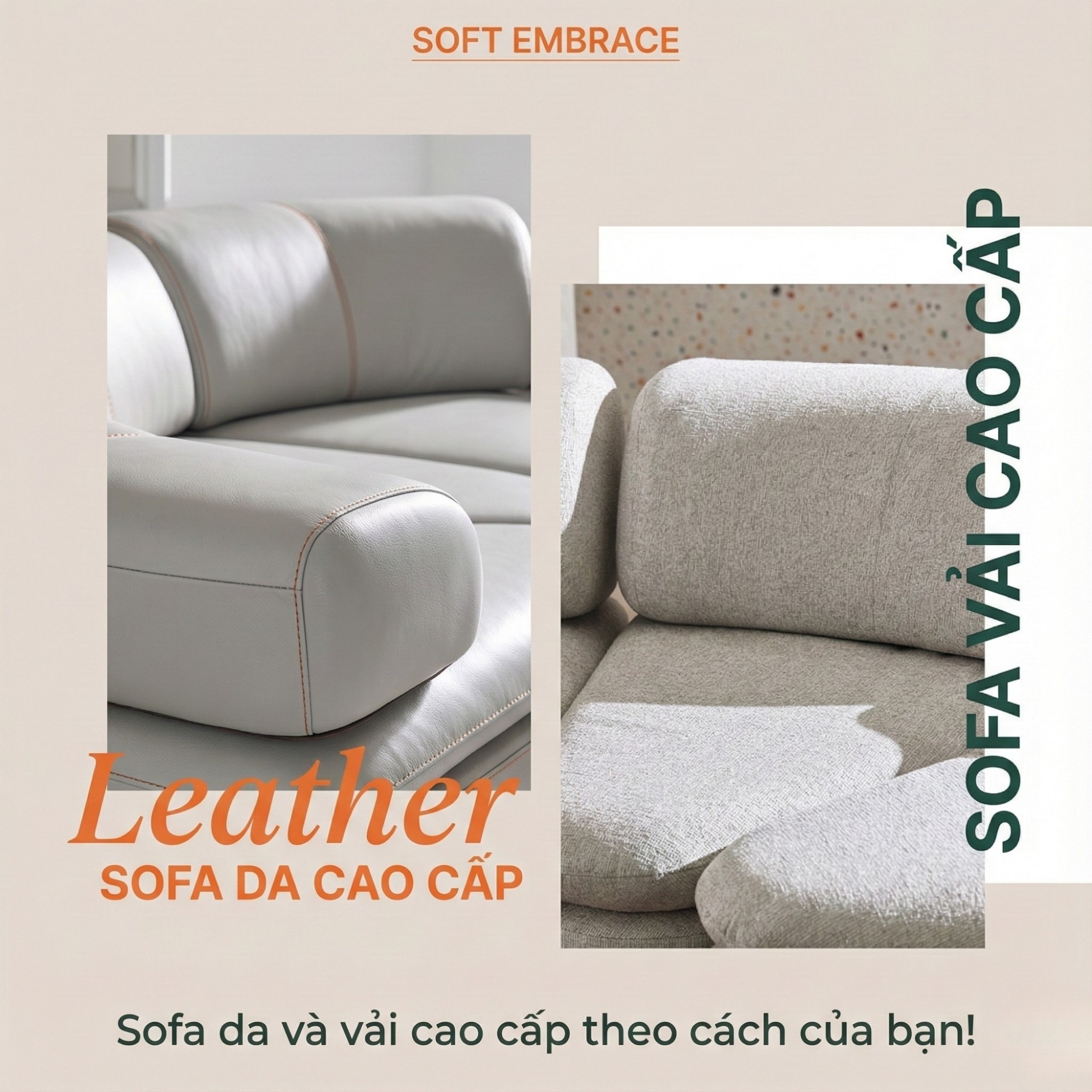 Sofa SOFT EMBRACE – Sofa Hiện Đại Cao Cấp Modular Linh Hoạt Lạ Mắt 