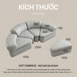 Sofa SOFT EMBRACE – Sofa Hiện Đại Cao Cấp Modular Linh Hoạt Lạ Mắt