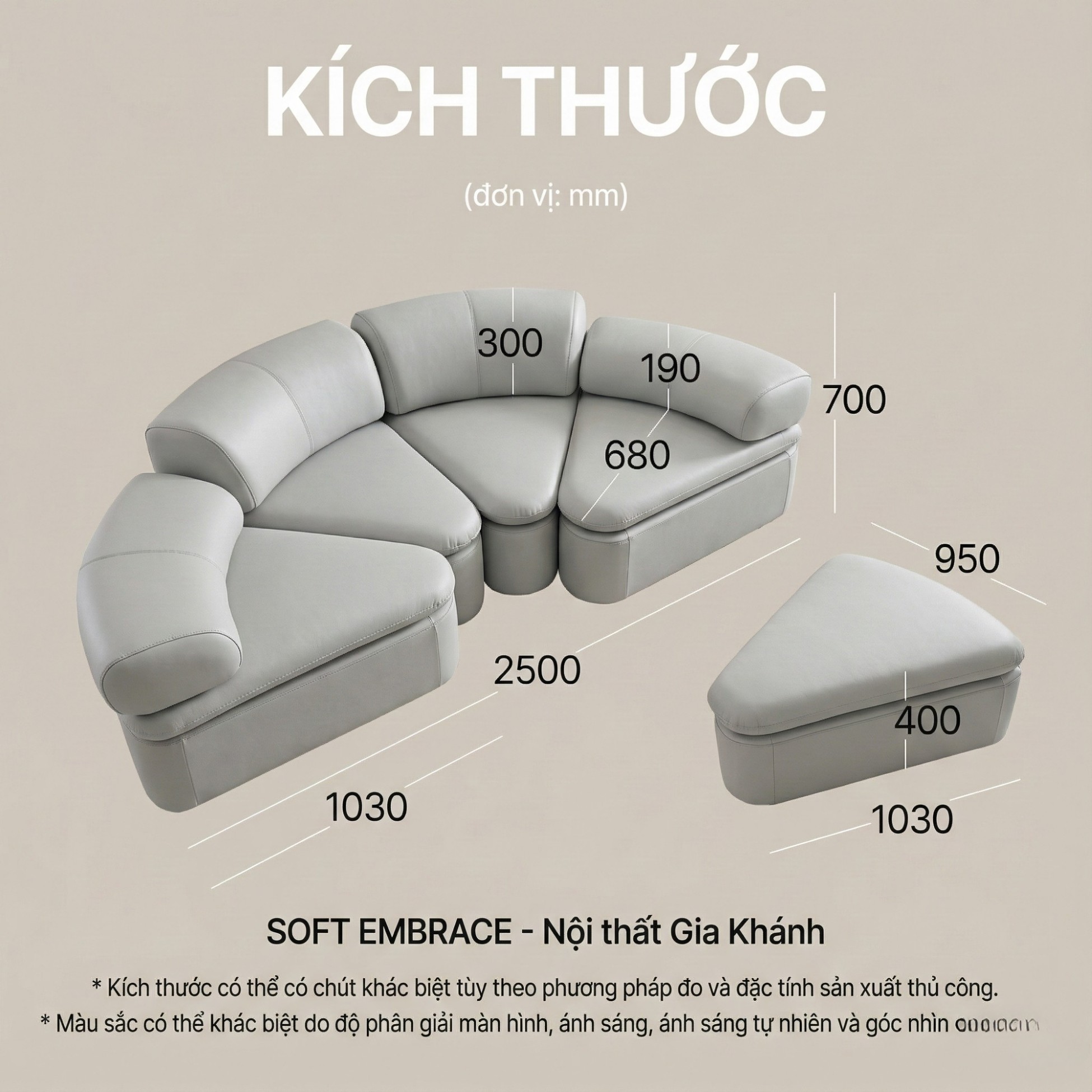 Sofa SOFT EMBRACE – Sofa Hiện Đại Cao Cấp Modular Linh Hoạt Lạ Mắt 