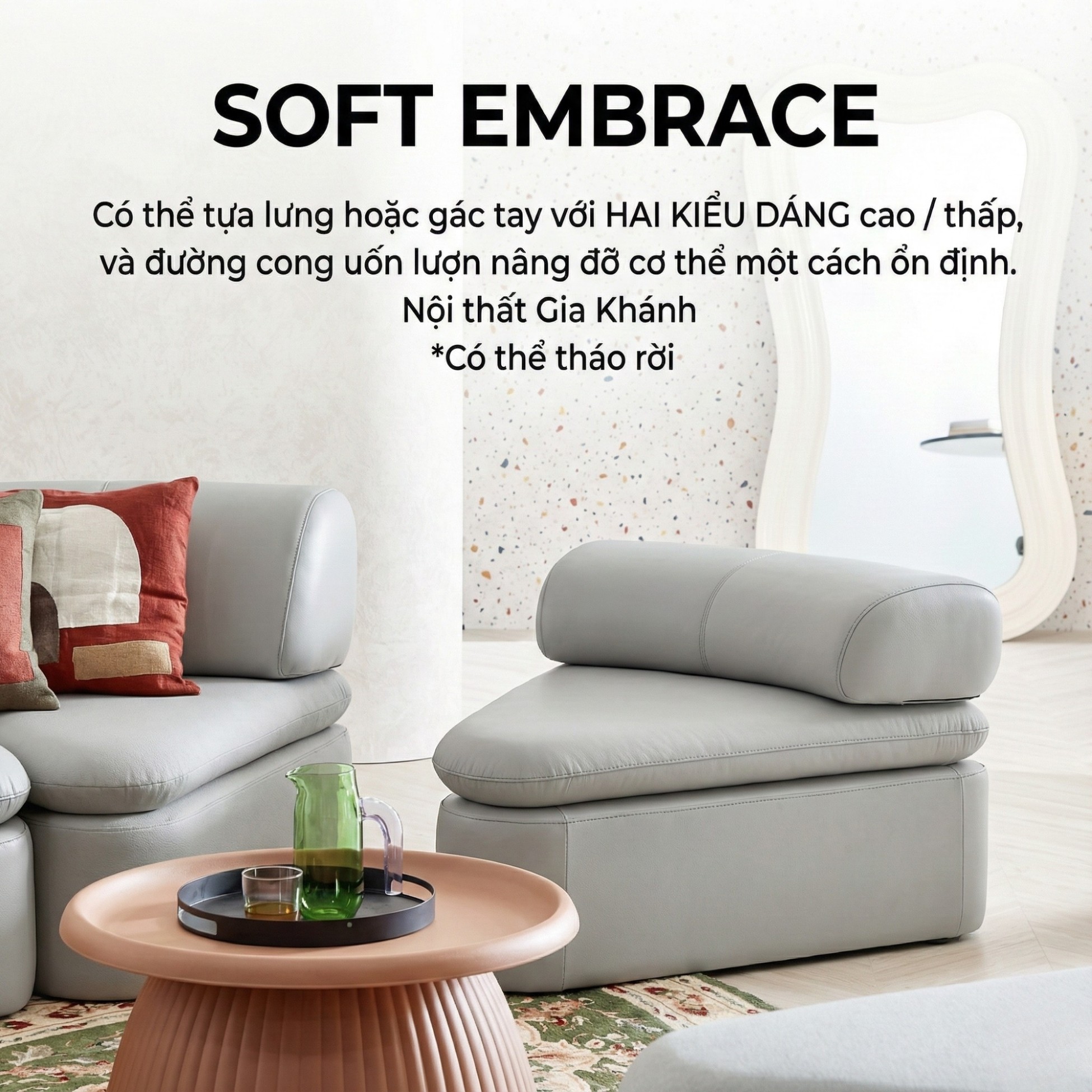 Sofa SOFT EMBRACE – Sofa Hiện Đại Cao Cấp Modular Linh Hoạt Lạ Mắt 