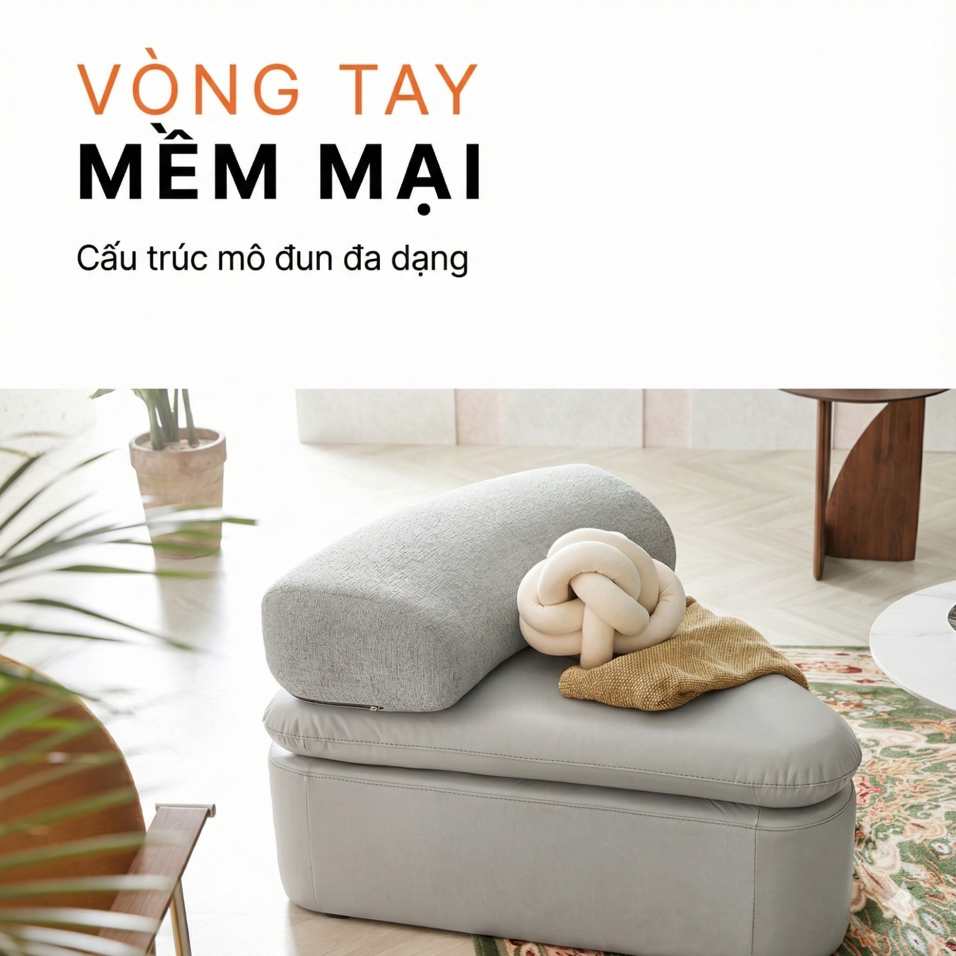 Sofa SOFT EMBRACE – Sofa Hiện Đại Cao Cấp Modular Linh Hoạt Lạ Mắt 