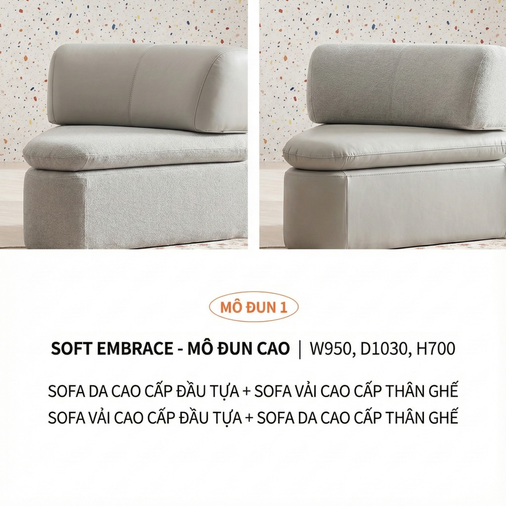 Sofa SOFT EMBRACE – Sofa Hiện Đại Cao Cấp Modular Linh Hoạt Lạ Mắt 
