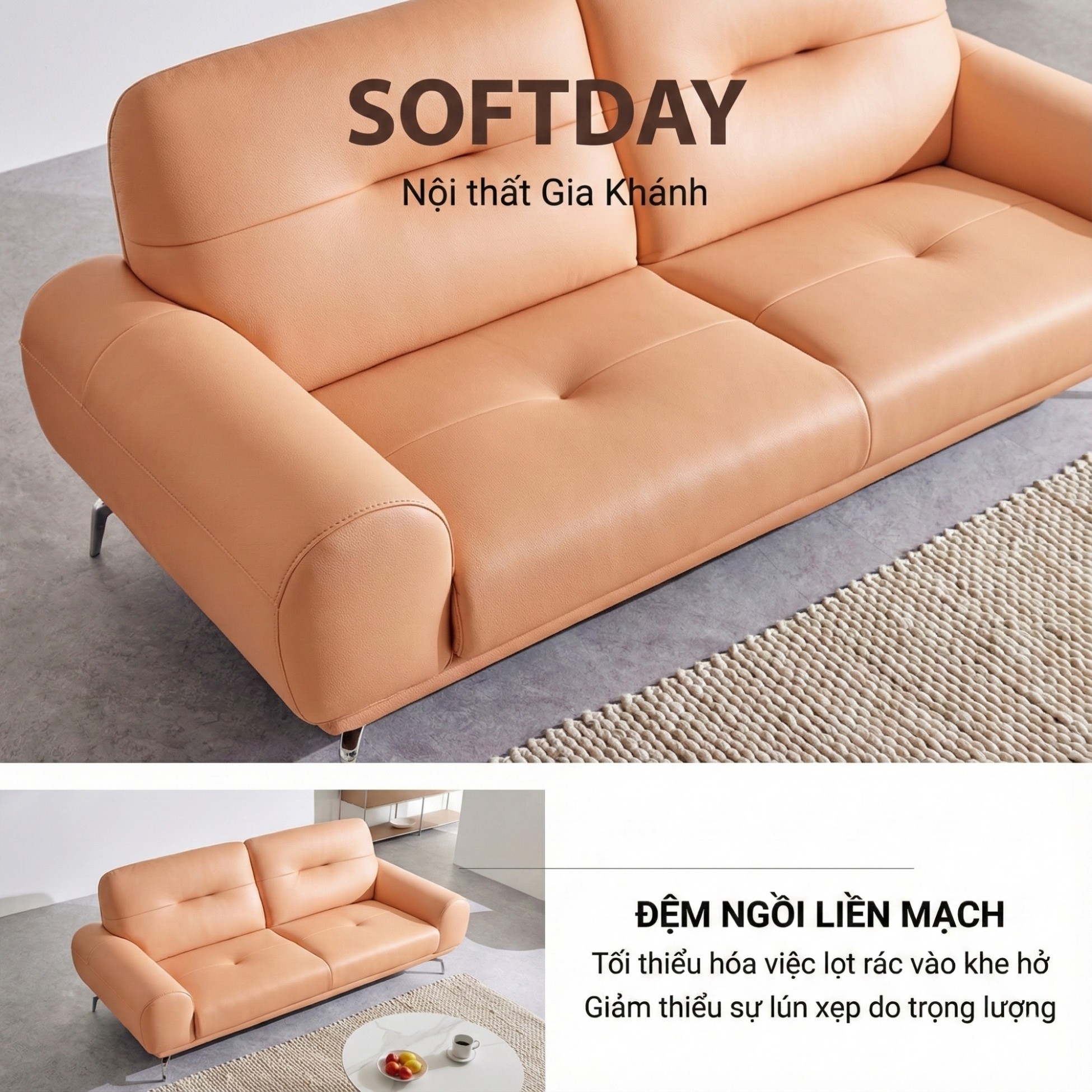 Sofa SOFTDAY – Sofa Da Cao Cấp Hiện Đại Và Trẻ Trung Cho Gia Đình 