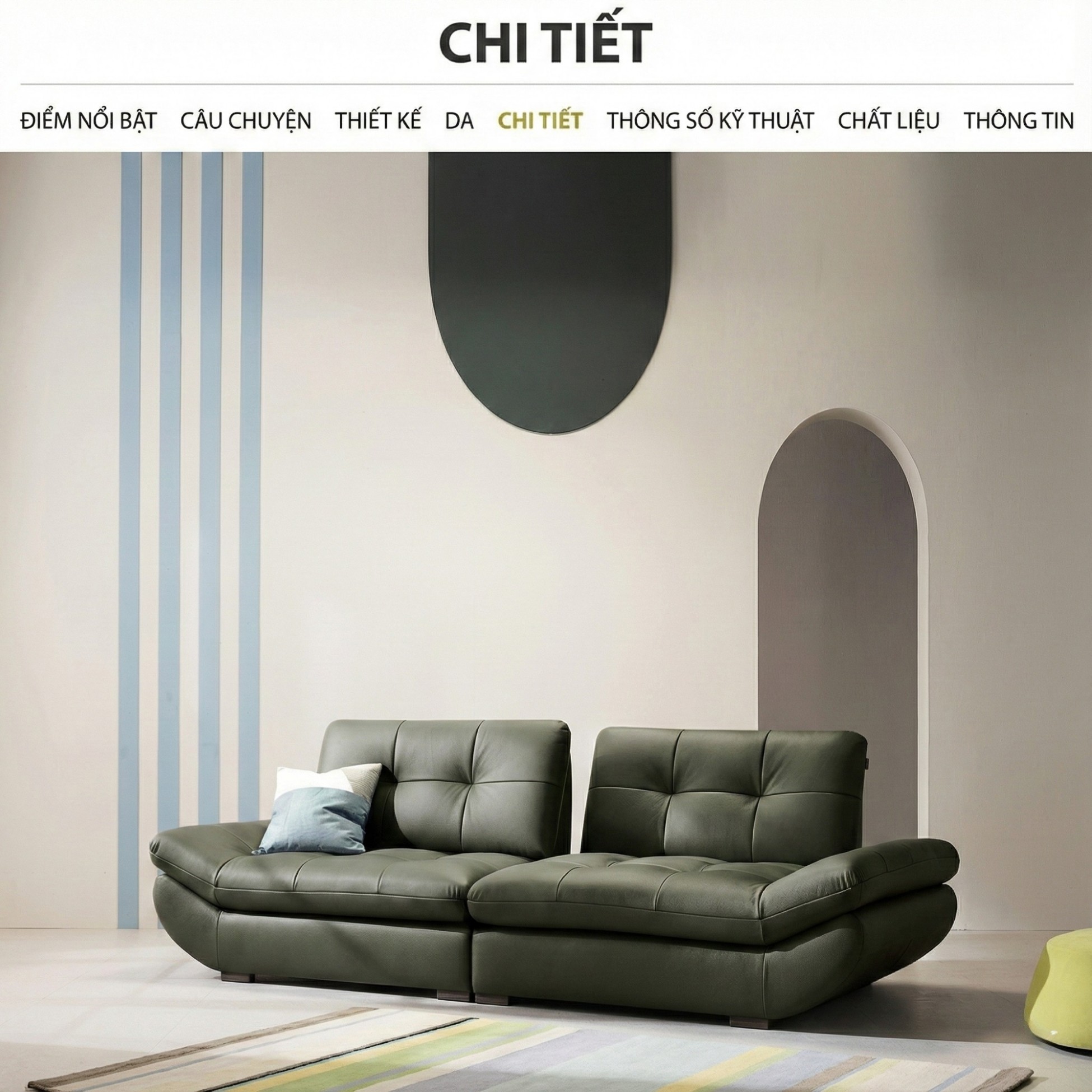 Sofa SOFTY - Sofa Gia Đình Hiện Đại Trẻ Trung Dáng Thuyền