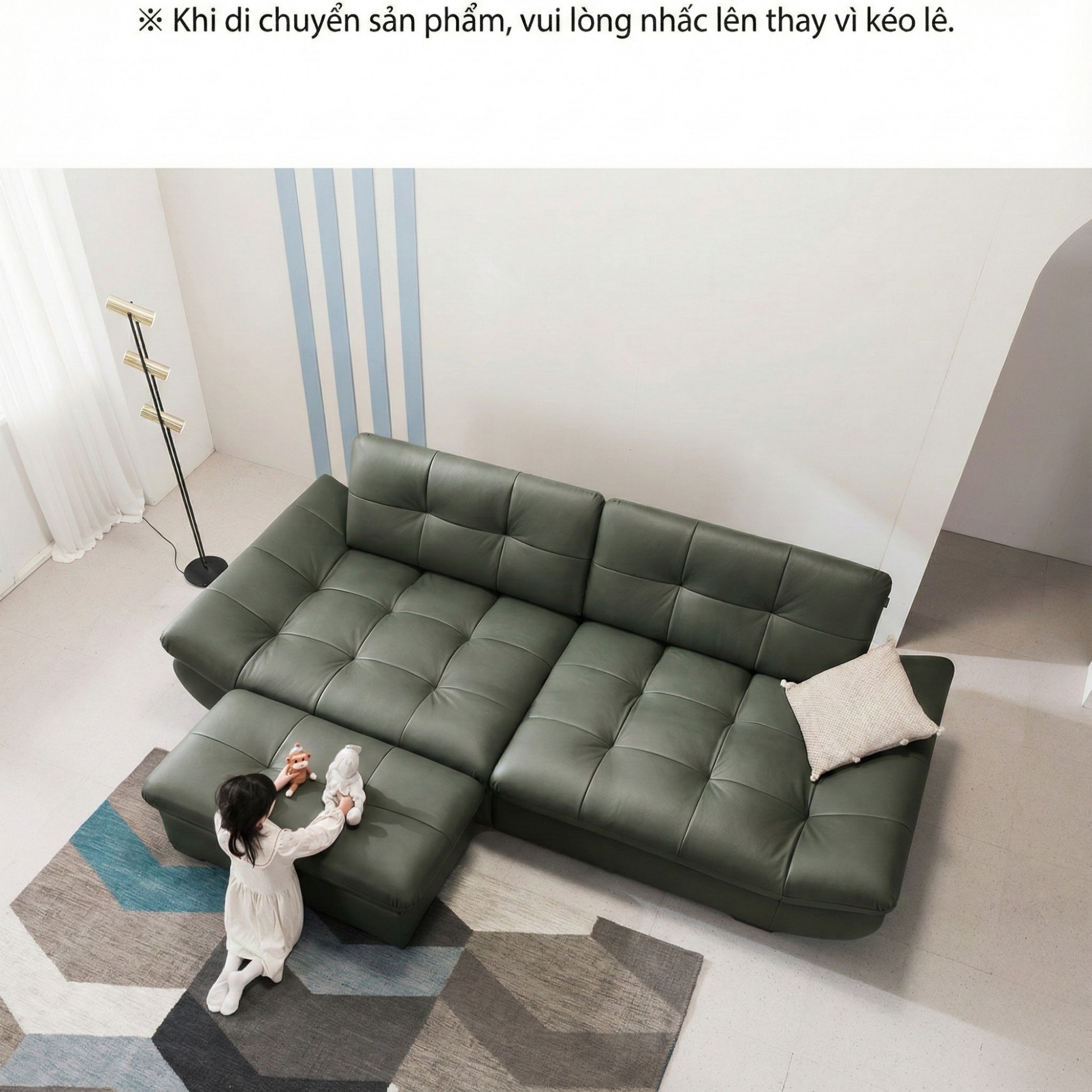 Sofa SOFTY - Sofa Gia Đình Hiện Đại Trẻ Trung Dáng Thuyền