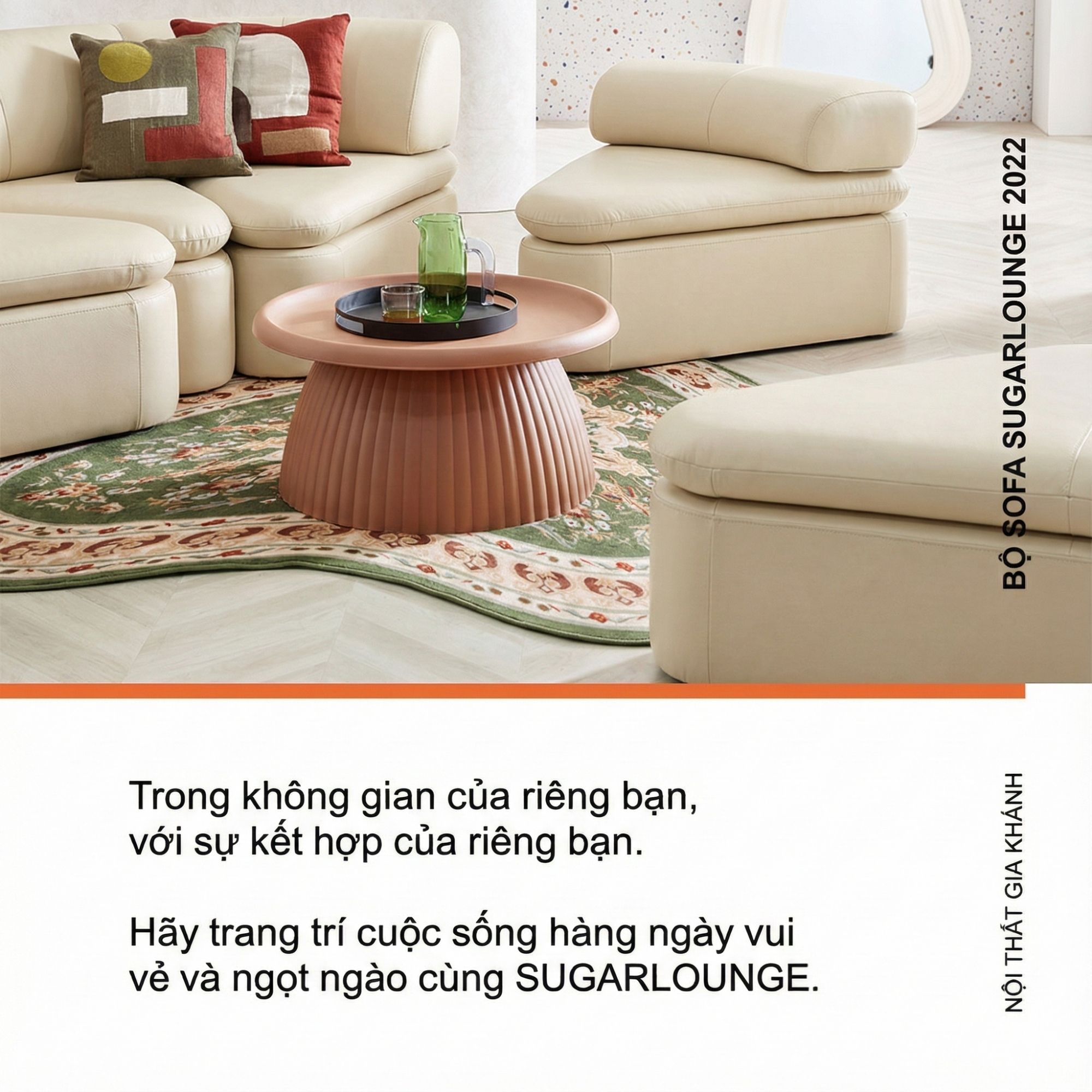 Sofa SUGARLOUNGE – Sofa Da Cao Cấp Kiểu Modular Linh Hoạt Độc Đáo