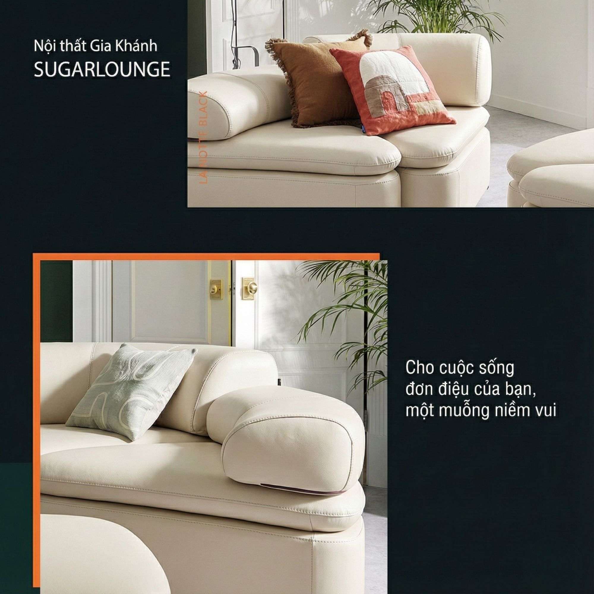 Sofa SUGARLOUNGE – Sofa Da Cao Cấp Kiểu Modular Linh Hoạt Độc Đáo
