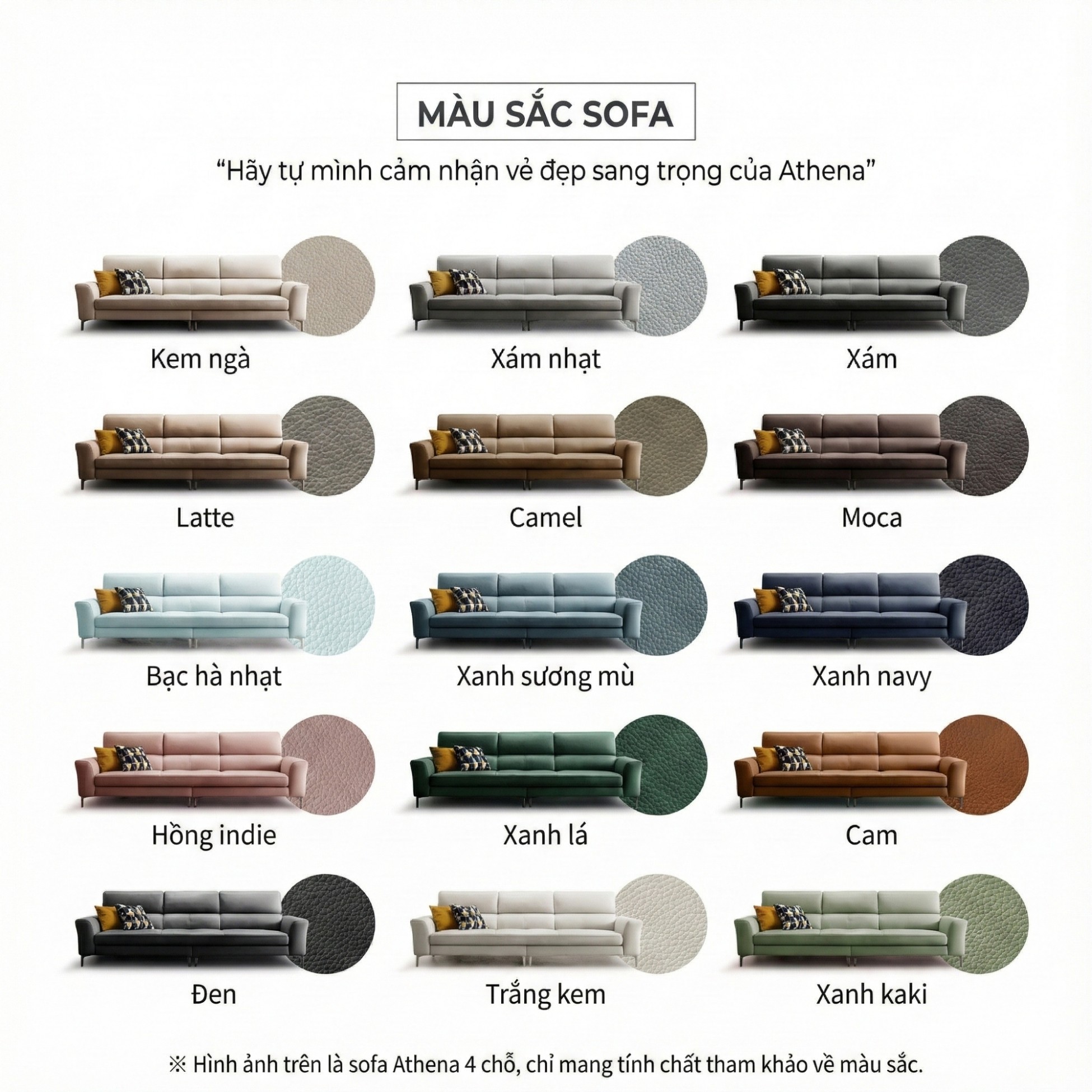 sofa bọc da cao cấp haven