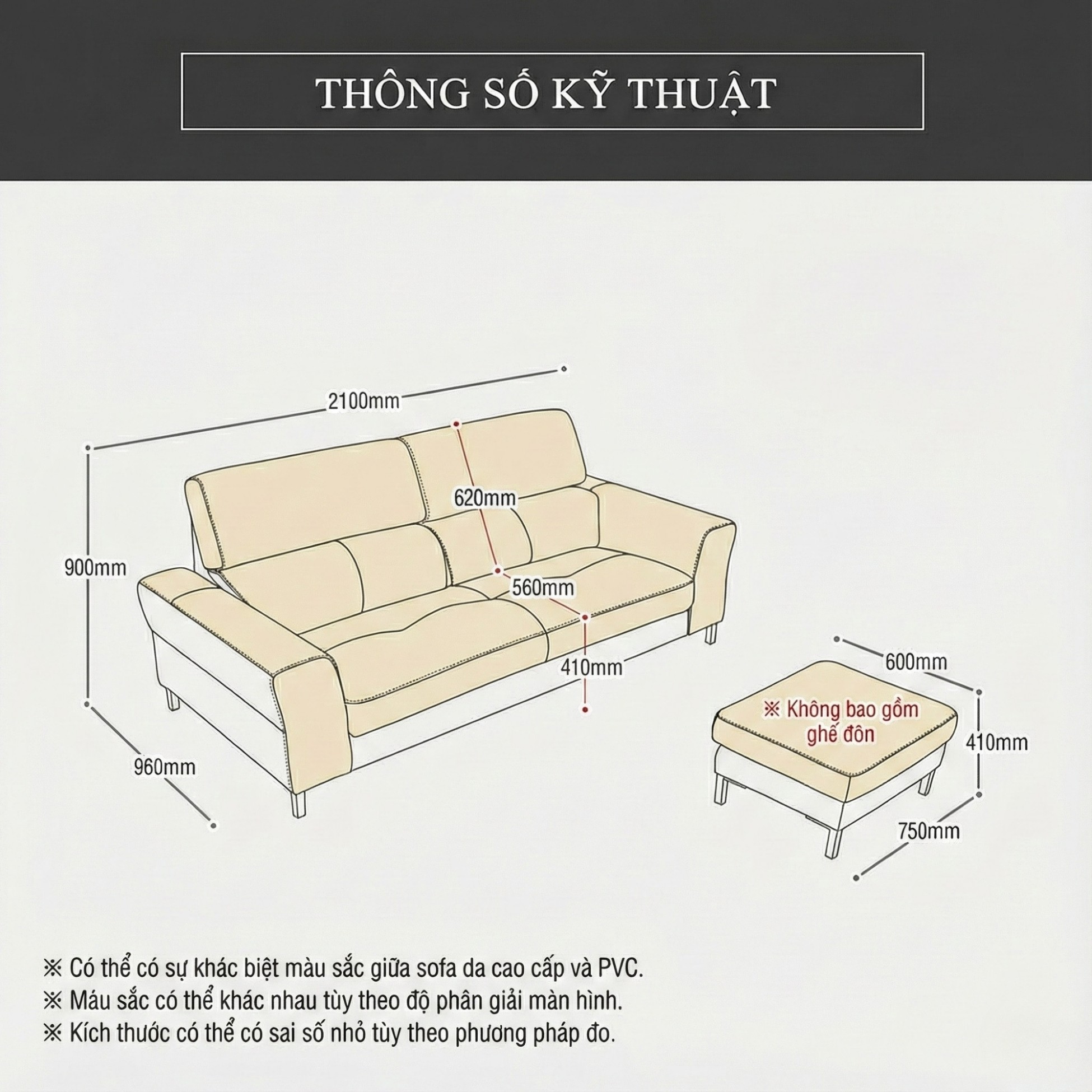 sofa bọc da cao cấp haven