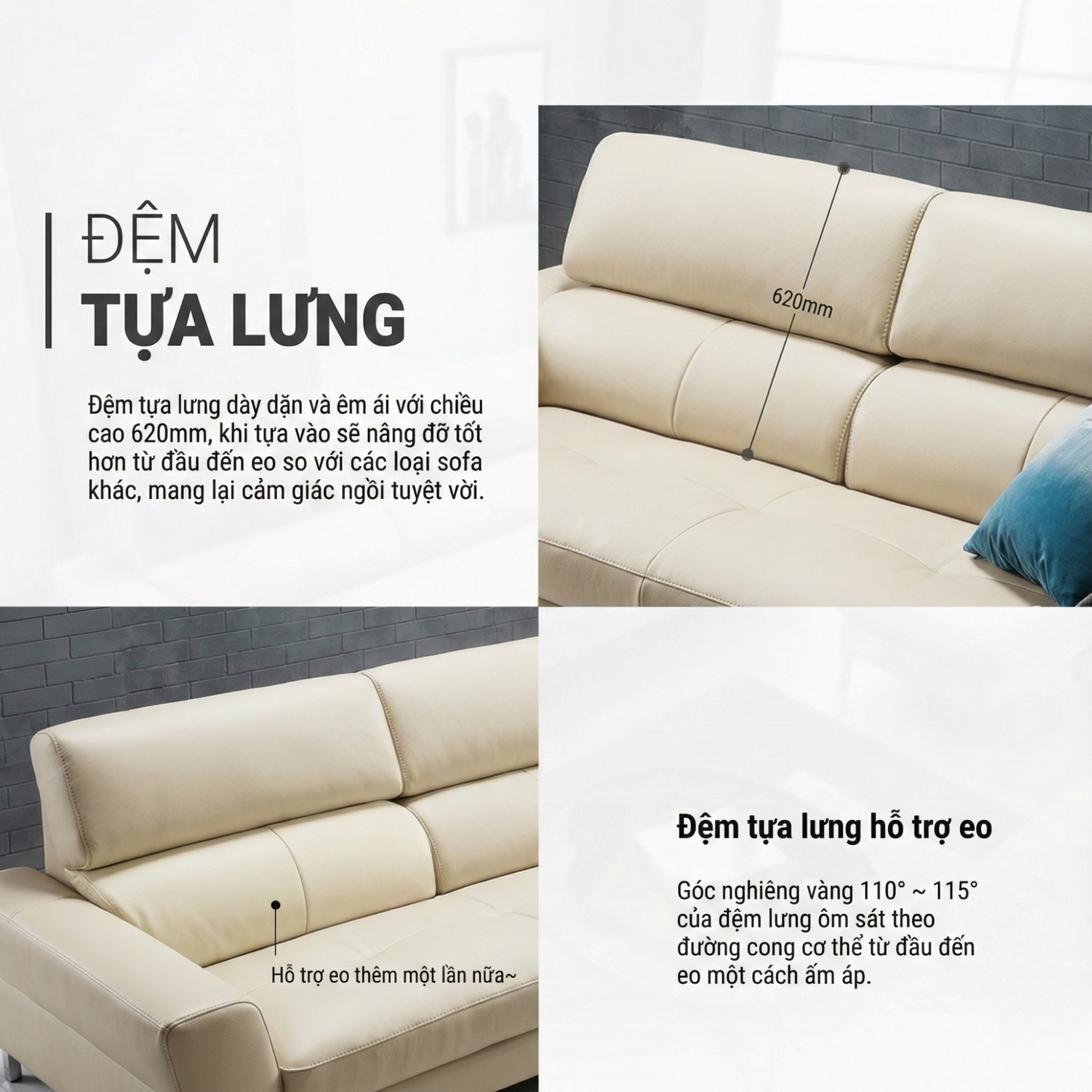 sofa bọc da cao cấp haven