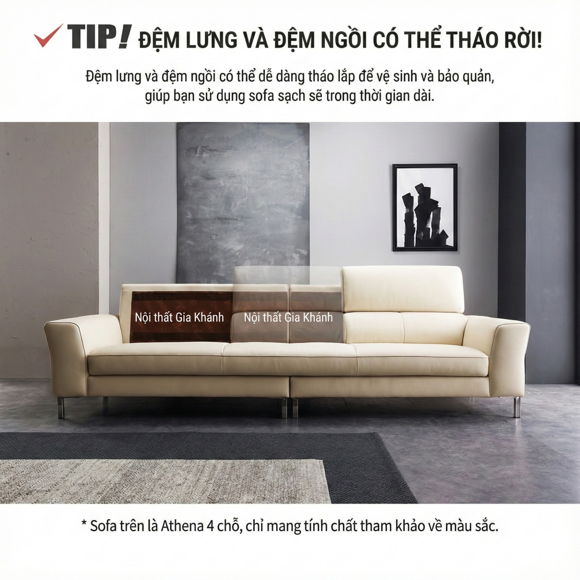 sofa bọc da cao cấp haven