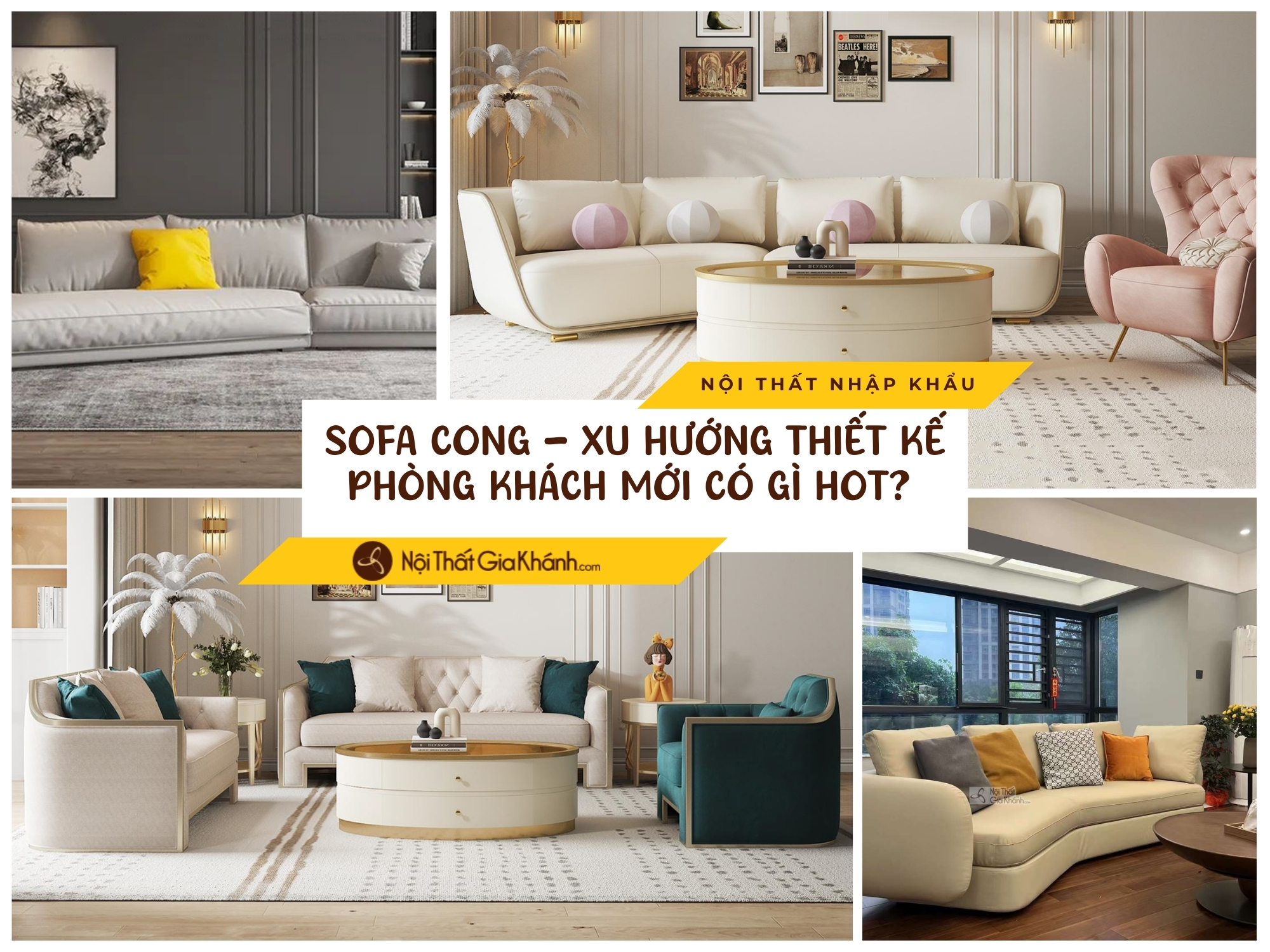 Sofa Cong - Xu Hướng Thiết Kế Phòng Khách Mới Có Gì Hot? 