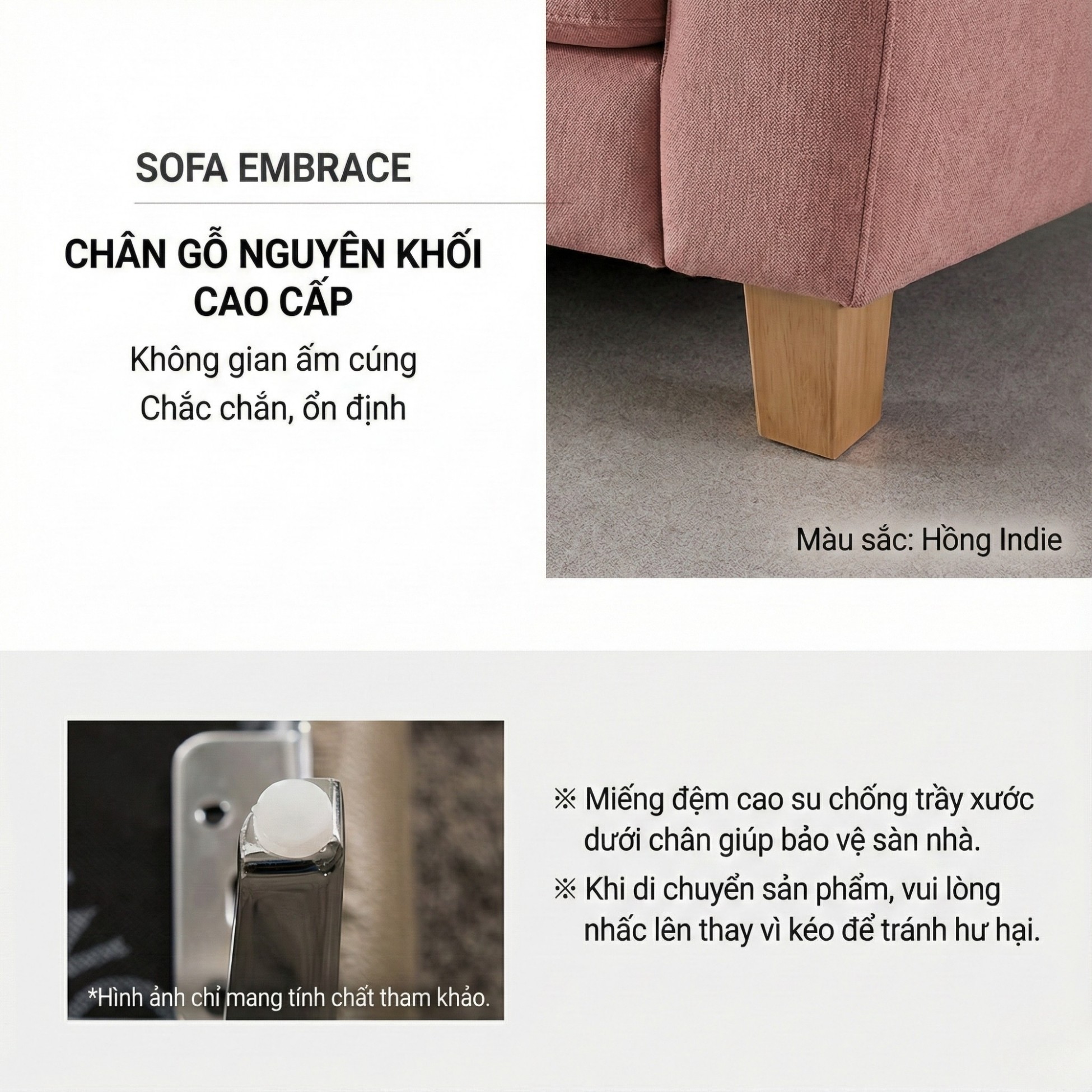 Sofa EMBRACE - Sofa Da Cao Cấp Tựa Lưng Chia Đôi Êm Ái