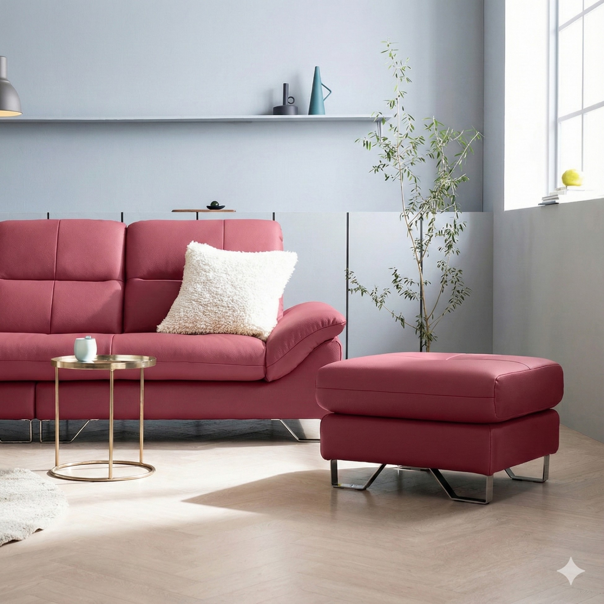Sofa EMBRACE - Sofa Da Cao Cấp Tựa Lưng Chia Đôi Êm Ái