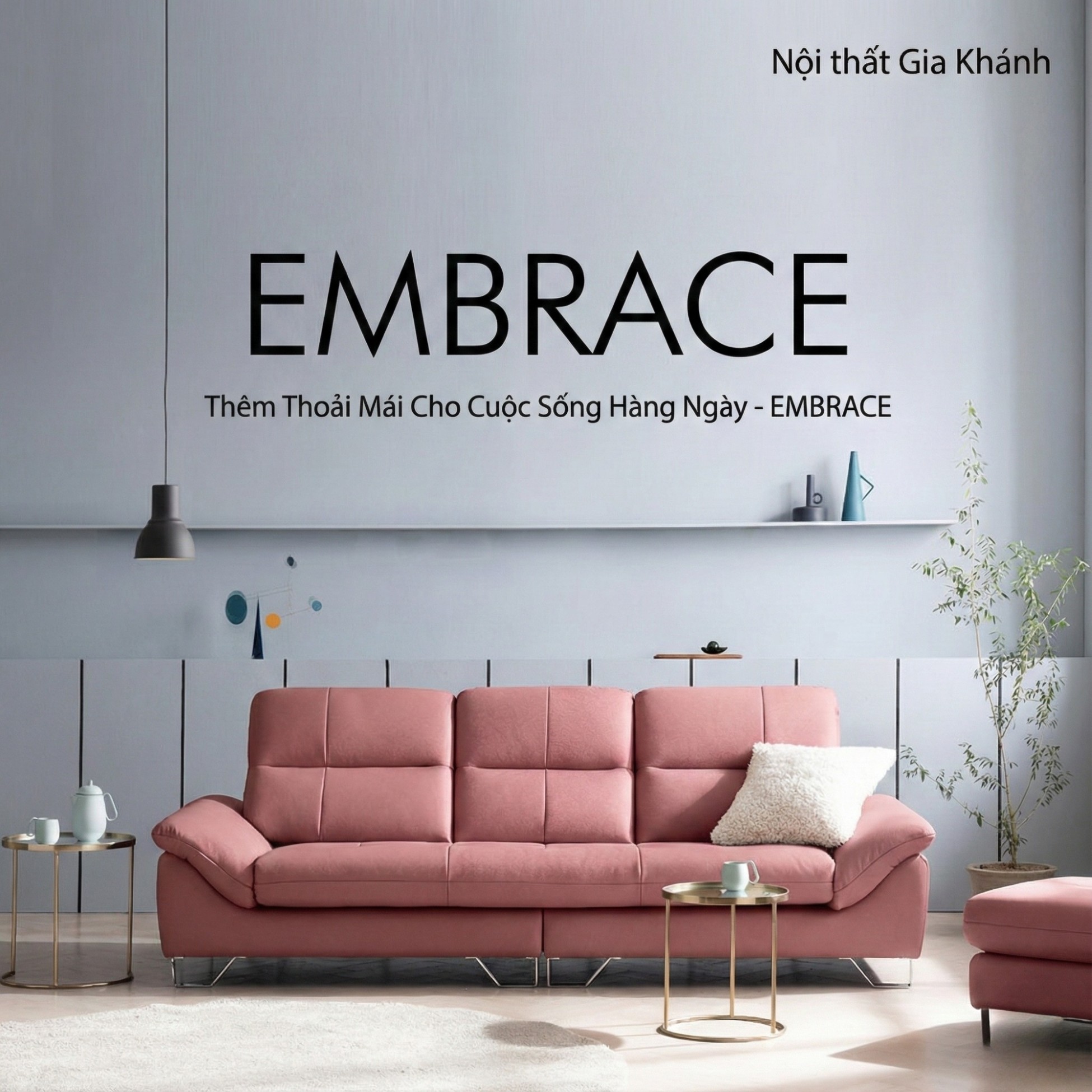 Sofa EMBRACE - Sofa Da Cao Cấp Tựa Lưng Chia Đôi Êm Ái