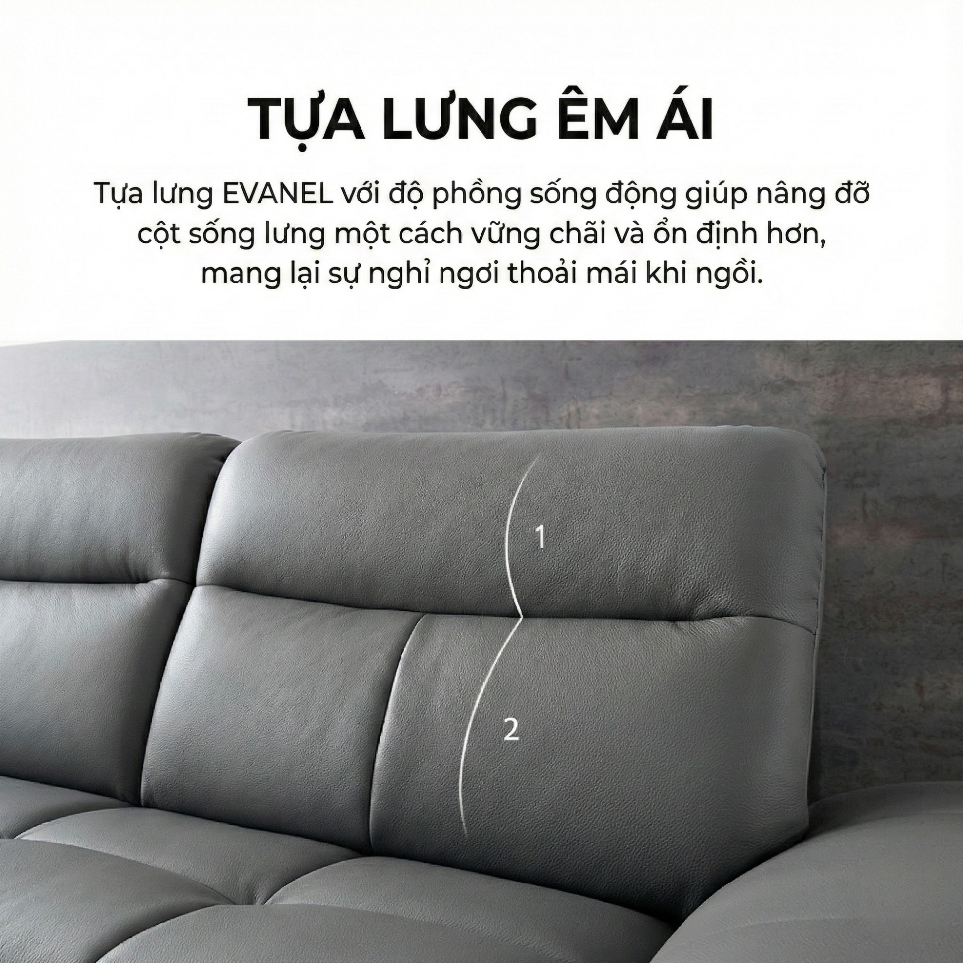 sofa evanel Sofa bọc da hiện đại cao cấp