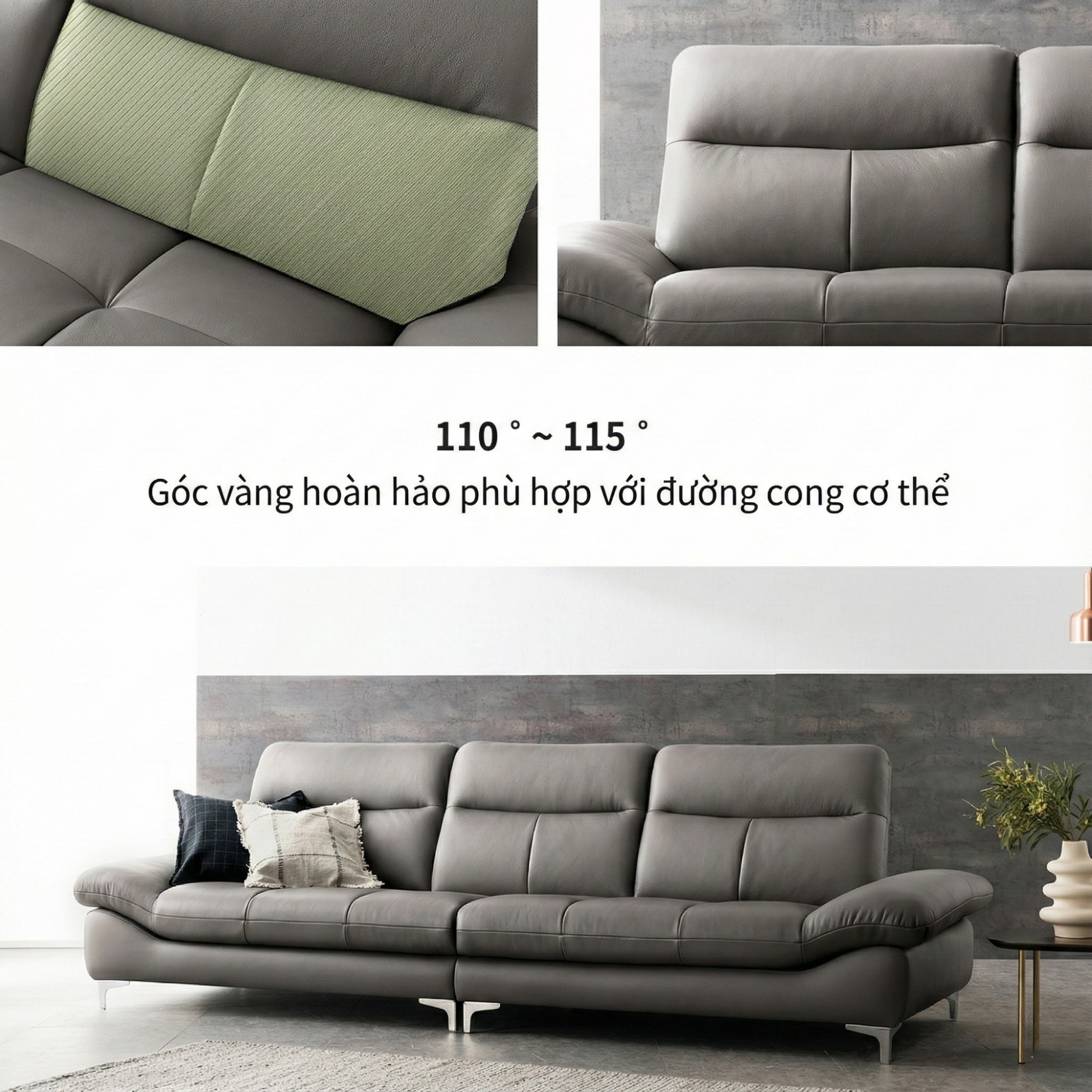 sofa evanel Sofa bọc da hiện đại cao cấp