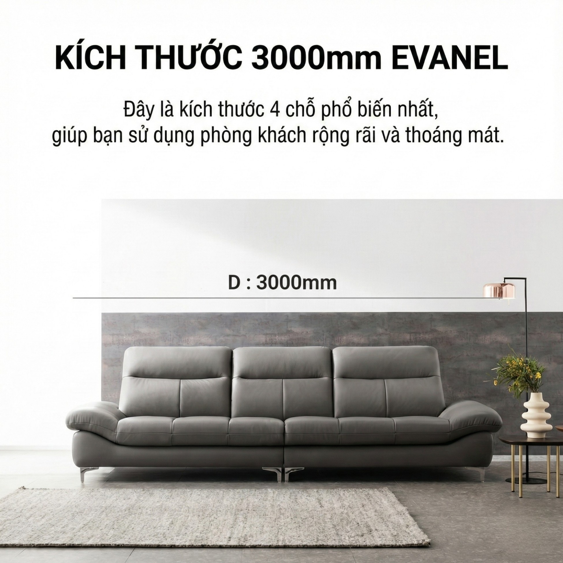 sofa evanel Sofa bọc da hiện đại cao cấp