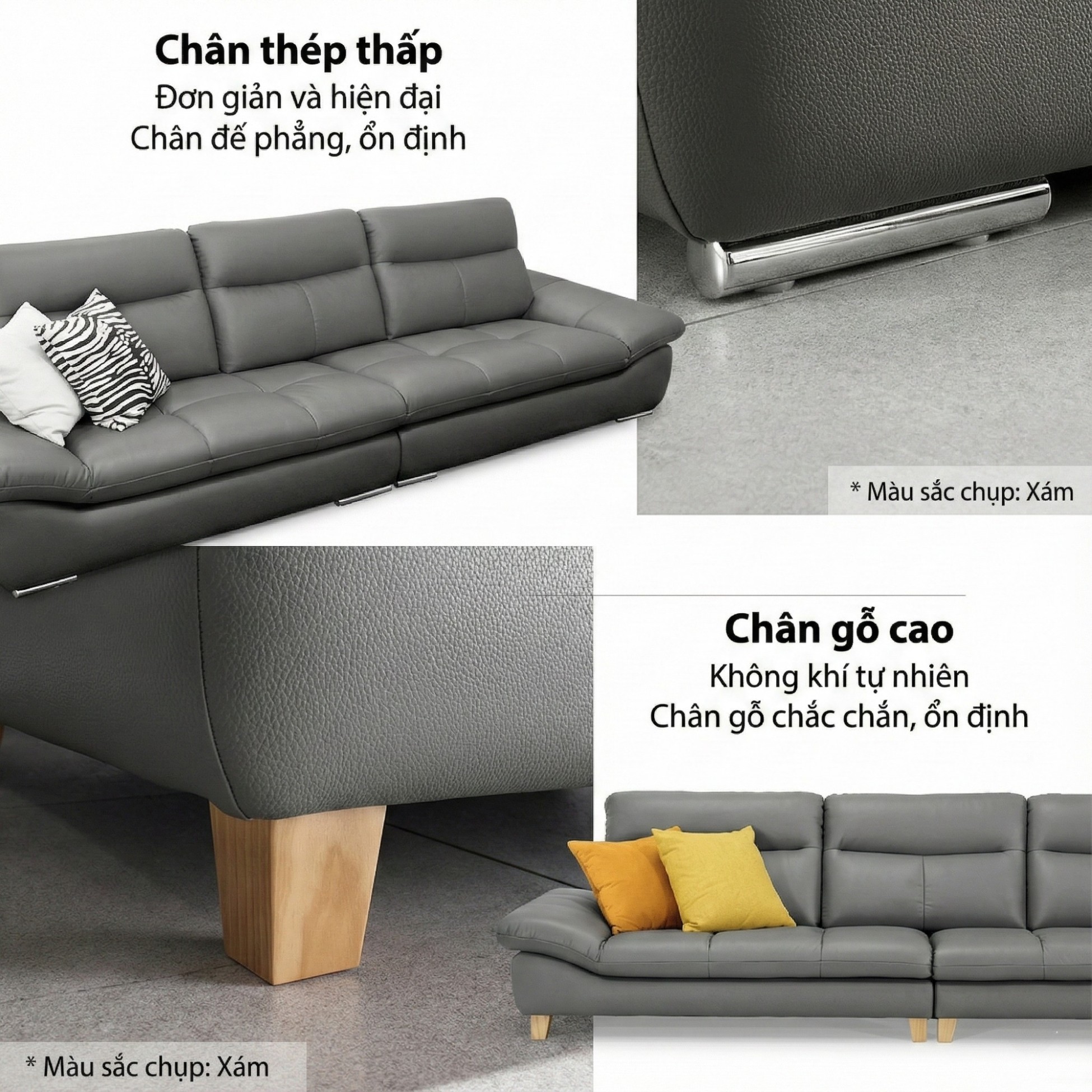 sofa evanel Sofa bọc da hiện đại cao cấp