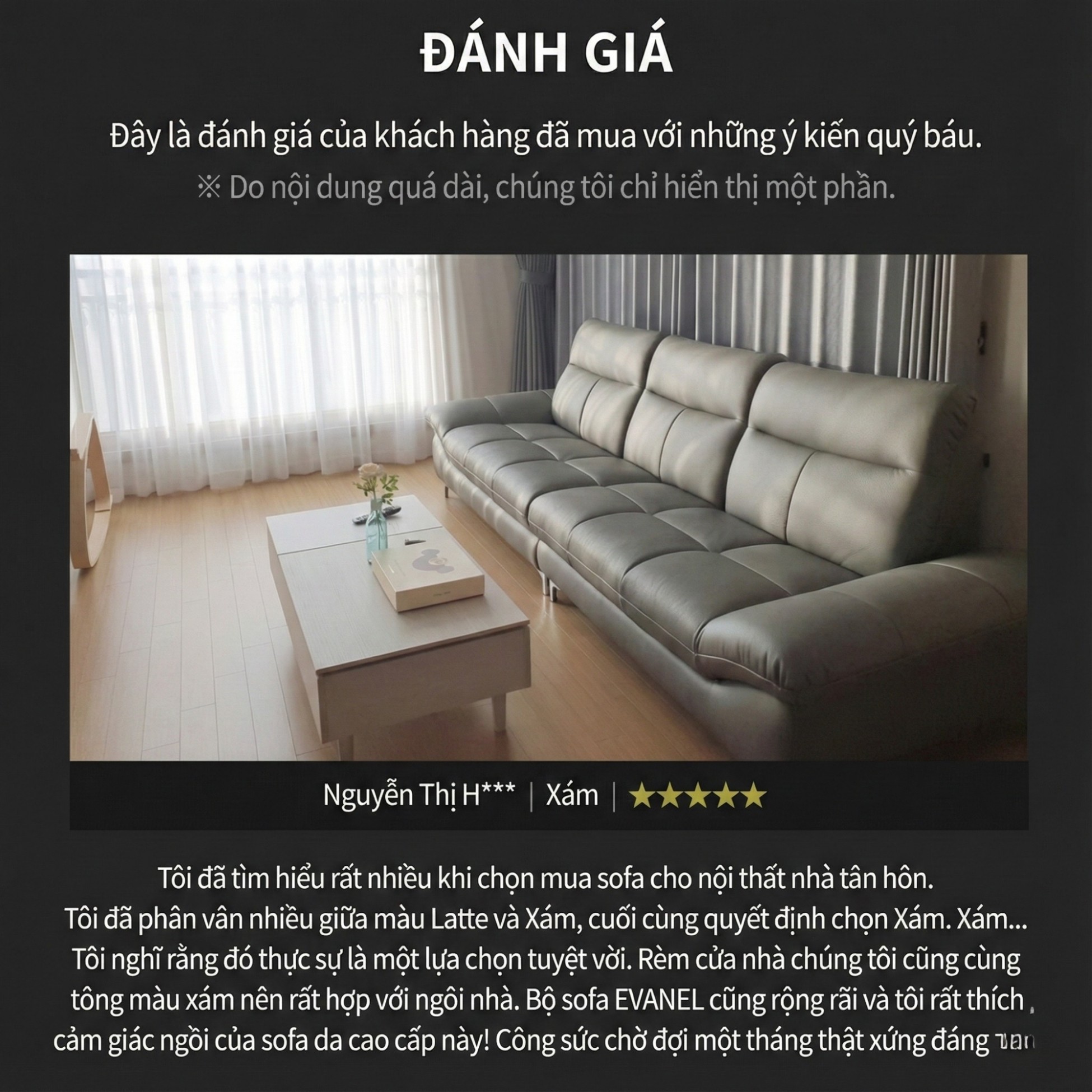sofa evanel Sofa bọc da hiện đại cao cấp
