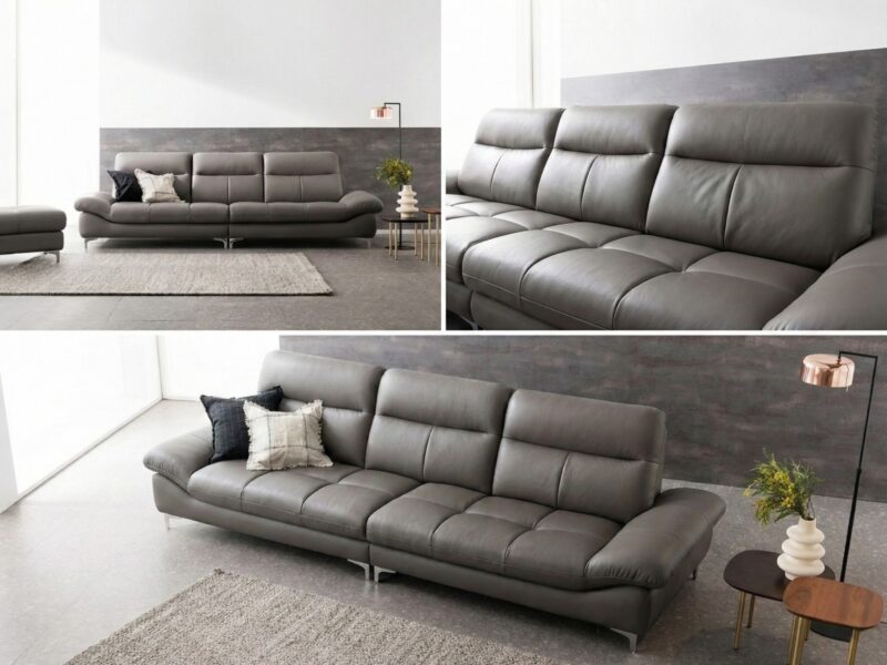 sofa evanel Sofa bọc da hiện đại cao cấp