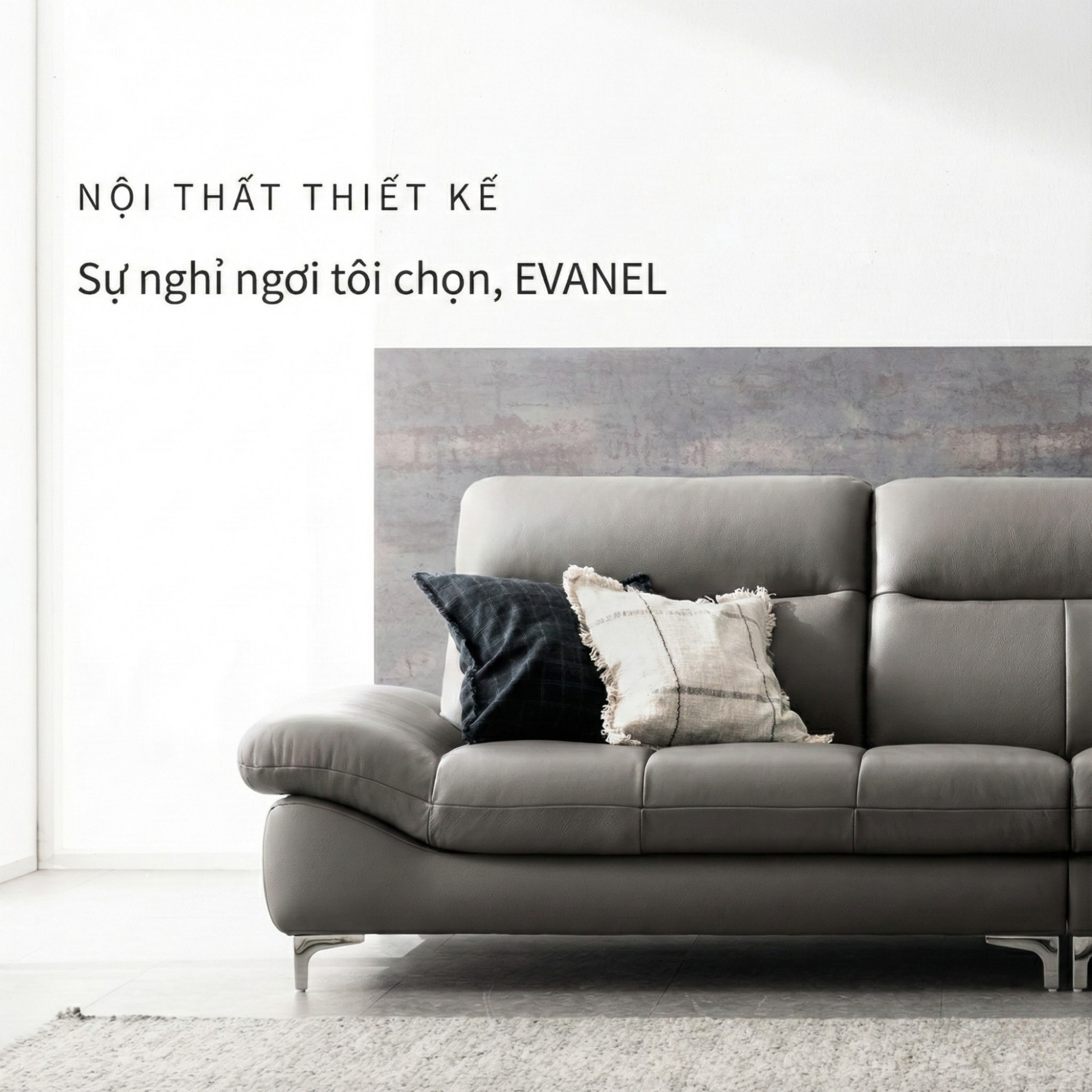 sofa evanel Sofa bọc da hiện đại cao cấp