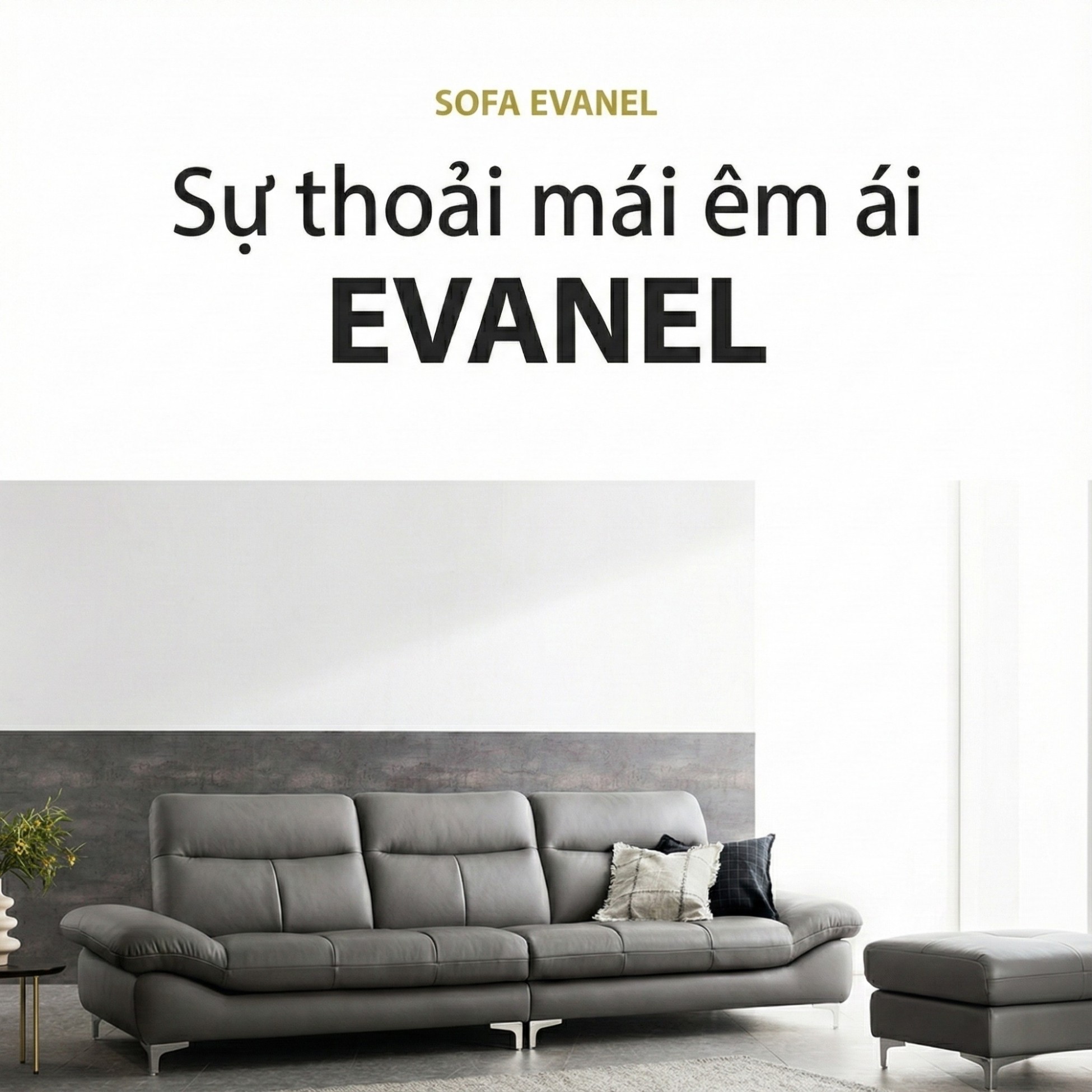 sofa evanel Sofa bọc da hiện đại cao cấp