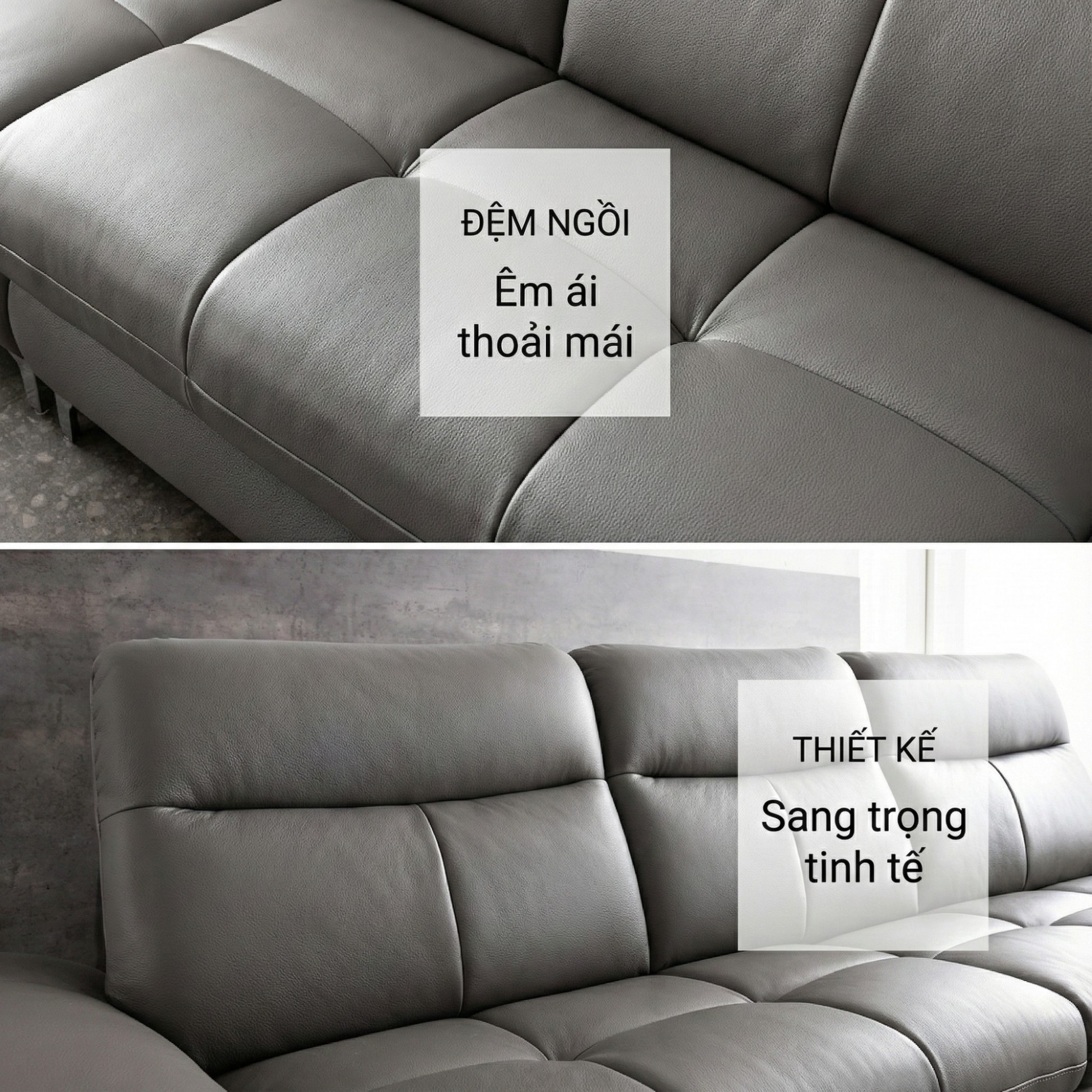 sofa evanel Sofa bọc da hiện đại cao cấp