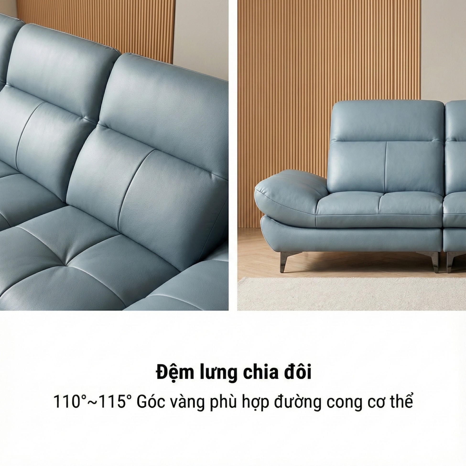 Sofa EVERBEST – Sofa Da Cao Cấp Tựa Đầu Chức Năng Hiện Đại