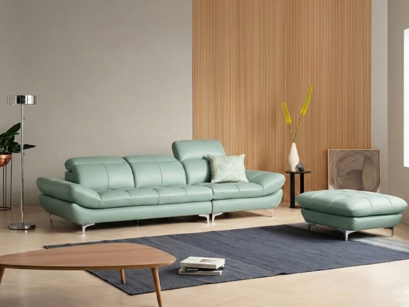 Sofa EVERBEST – Sofa Da Cao Cấp Tựa Đầu Chức Năng Hiện Đại