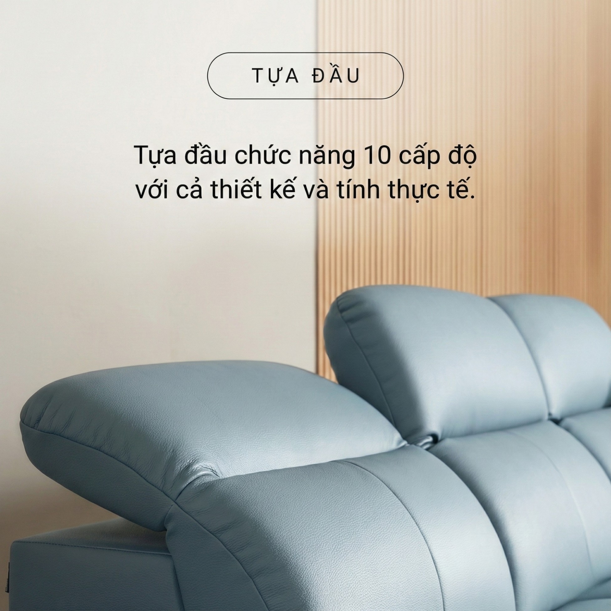 Sofa EVERBEST – Sofa Da Cao Cấp Tựa Đầu Chức Năng Hiện Đại
