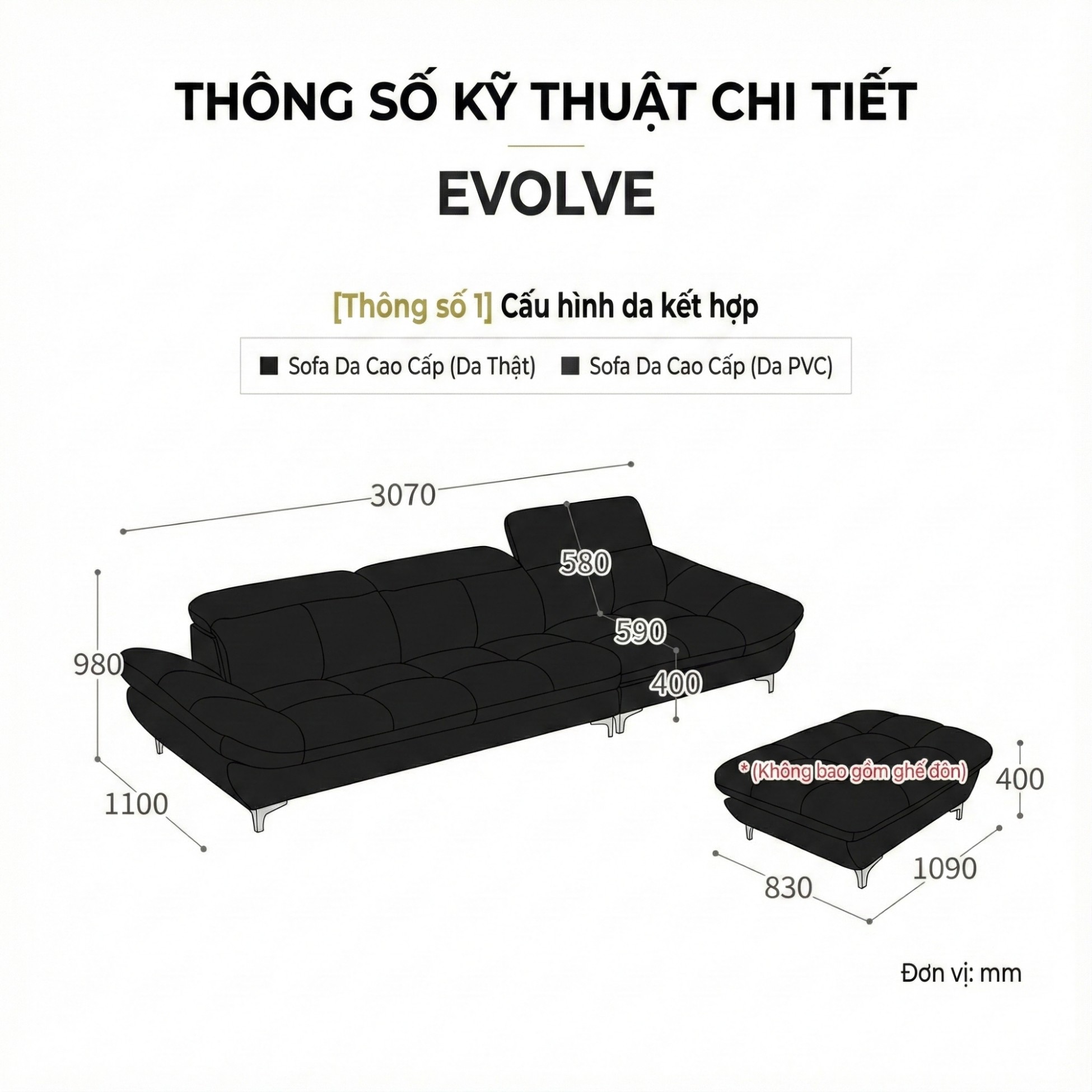 sofa evolve hiện đại