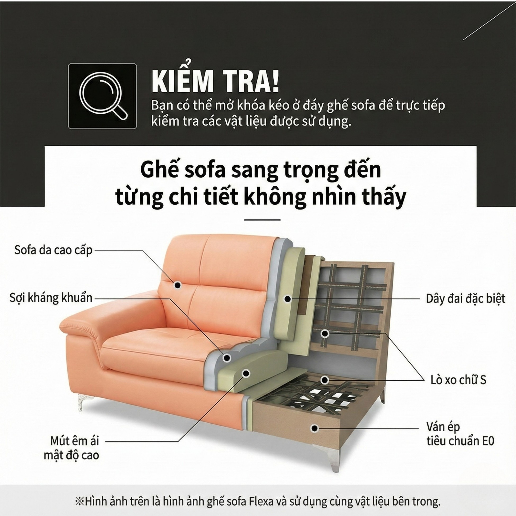 sofa flexa- sofa bọc da cao cấp