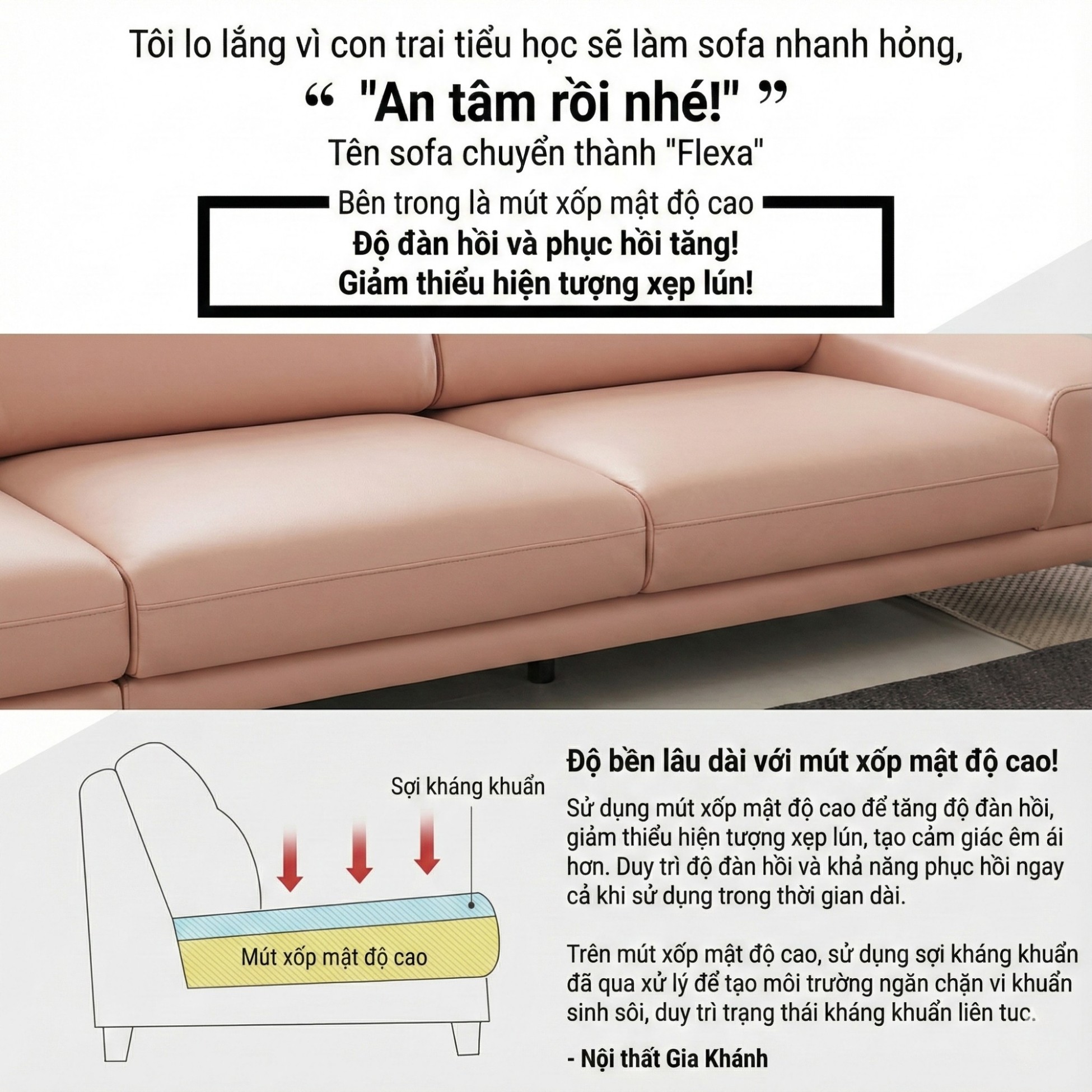 sofa flexa- sofa bọc da cao cấp