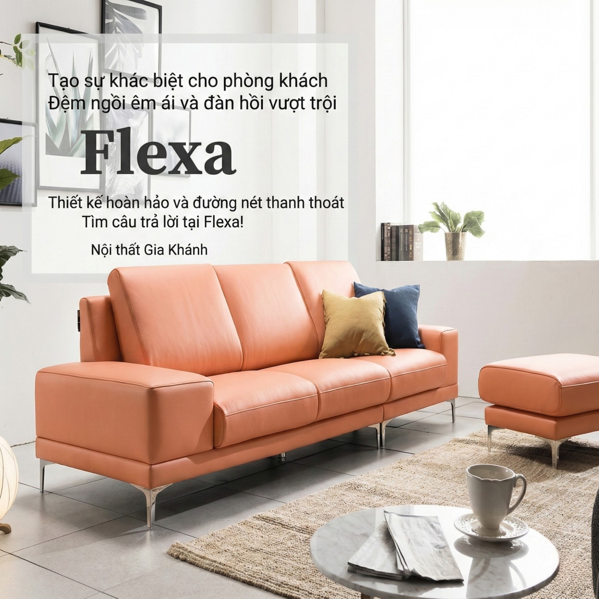 sofa flexa- sofa bọc da cao cấp