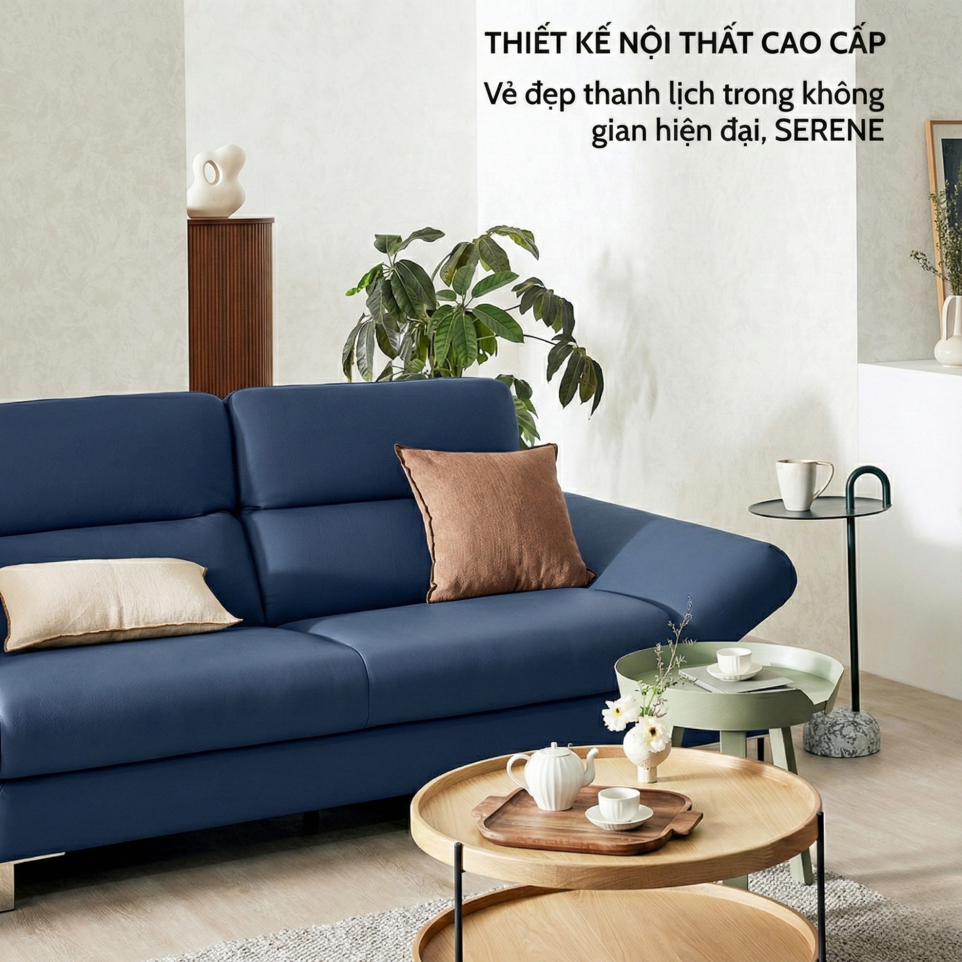 Sofa SERENE - Sofa Da Hiện Đại Đầy Đỉnh Cao Cho Sự Êm Ái