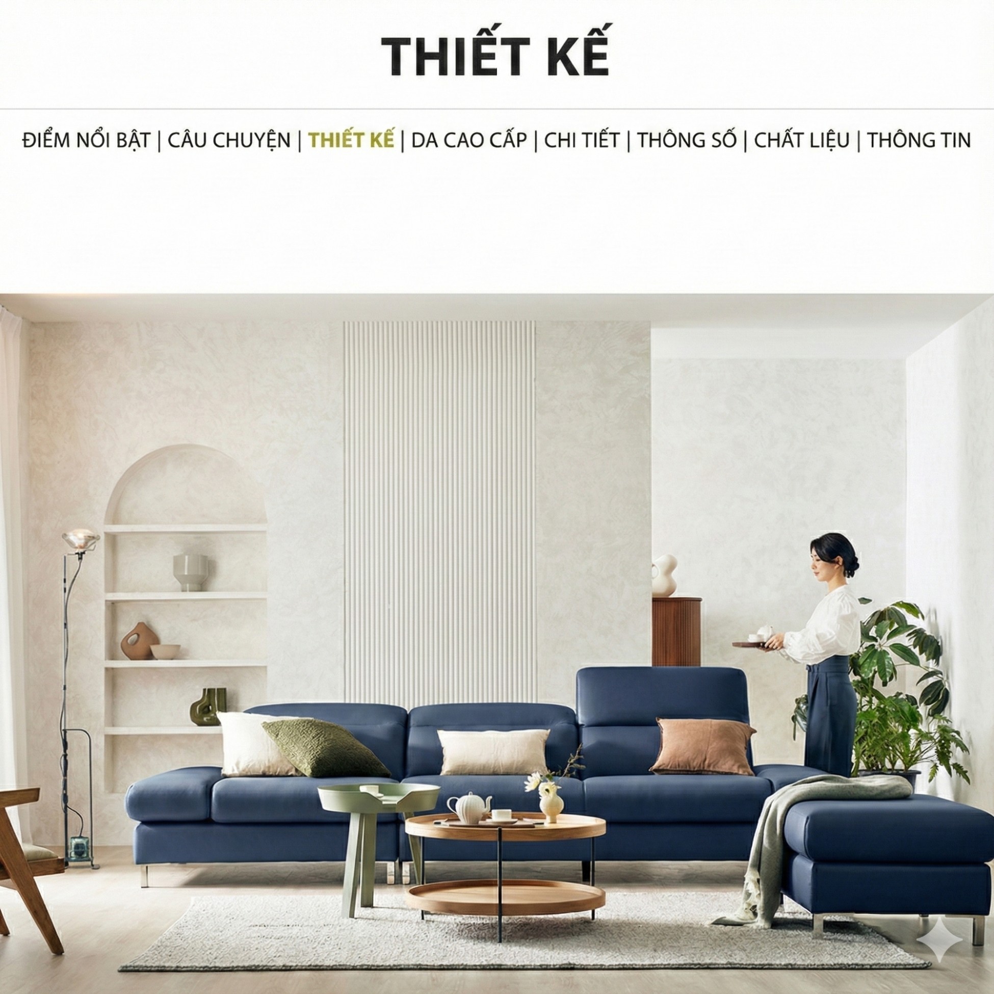 Sofa SERENE - Sofa Da Hiện Đại Đầy Đỉnh Cao Cho Sự Êm Ái