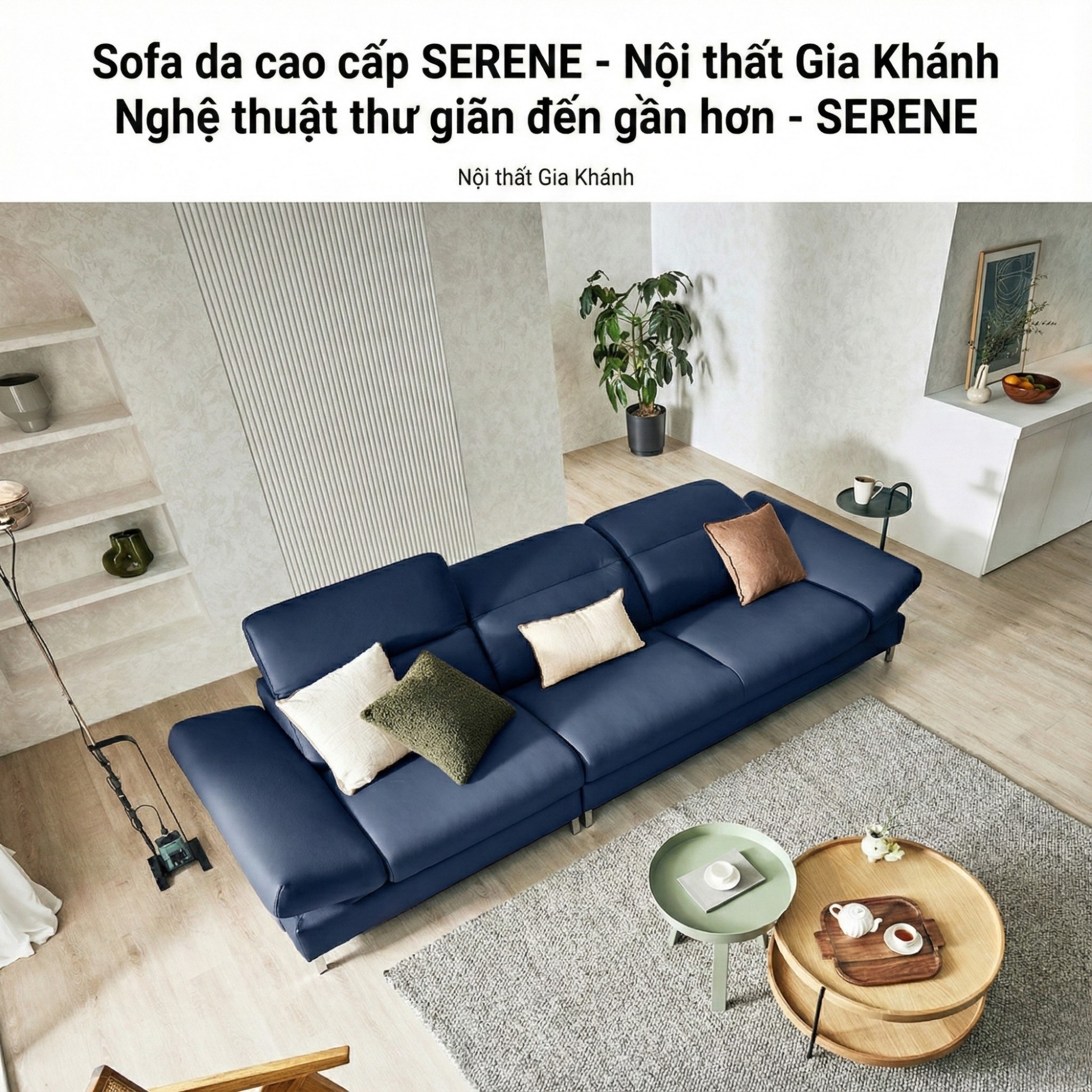 Sofa SERENE - Sofa Da Hiện Đại Đầy Đỉnh Cao Cho Sự Êm Ái