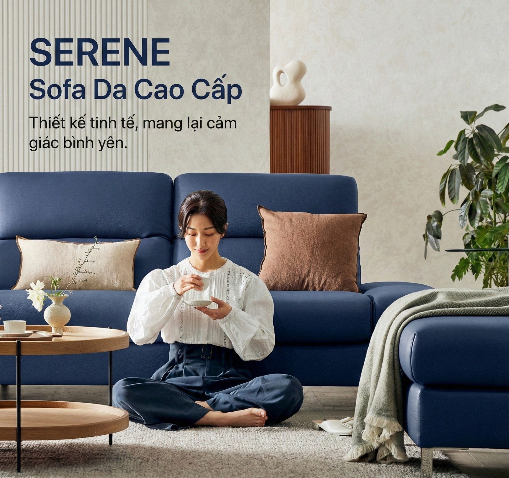 Sofa SERENE - Sofa Da Hiện Đại Đầy Đỉnh Cao Cho Sự Êm Ái