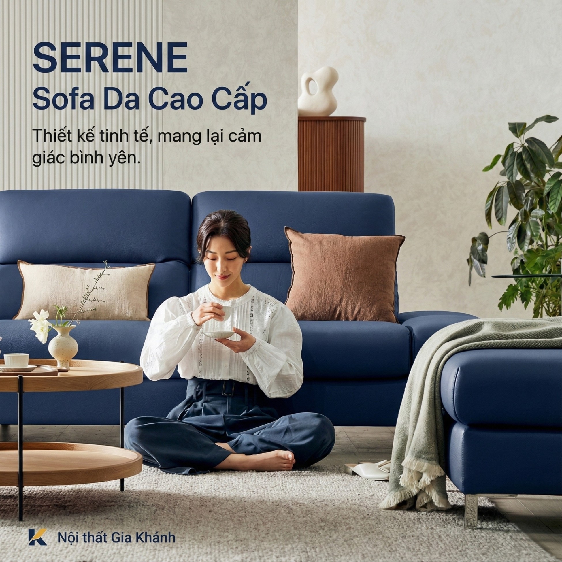 Sofa SERENE - Sofa Da Hiện Đại Đầy Đỉnh Cao Cho Sự Êm Ái