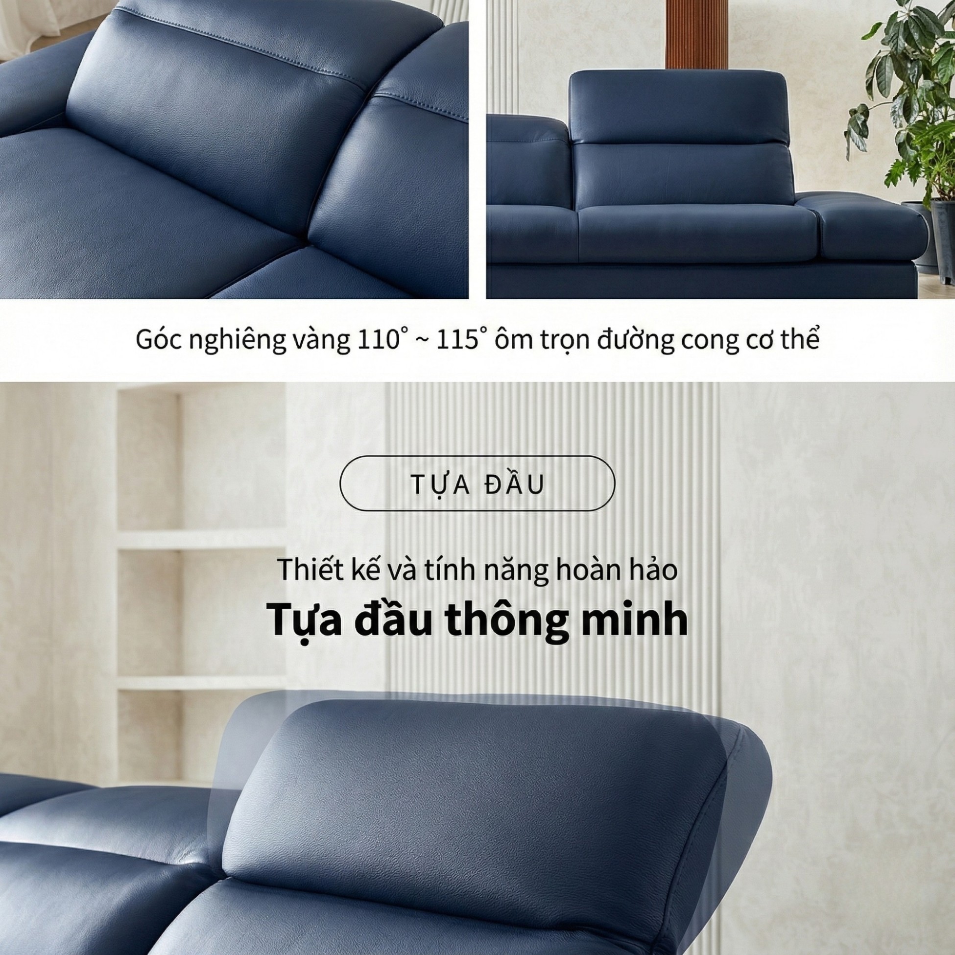 Sofa SERENE - Sofa Da Hiện Đại Đầy Đỉnh Cao Cho Sự Êm Ái