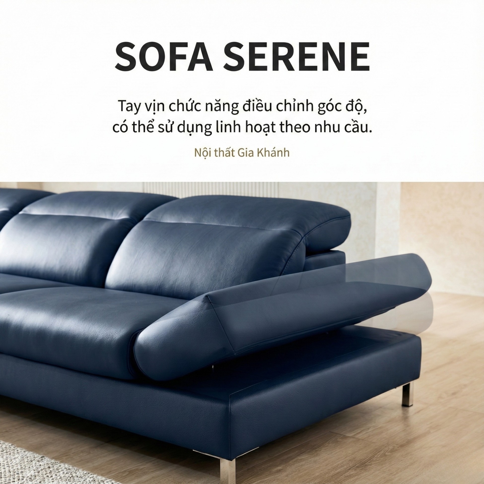 Sofa SERENE - Sofa Da Hiện Đại Đầy Đỉnh Cao Cho Sự Êm Ái