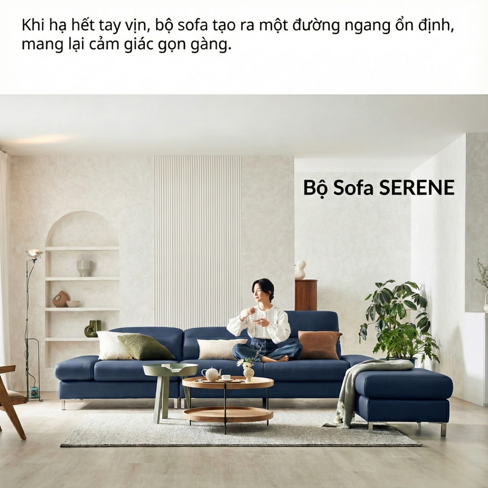 Sofa SERENE - Sofa Da Hiện Đại Đầy Đỉnh Cao Cho Sự Êm Ái