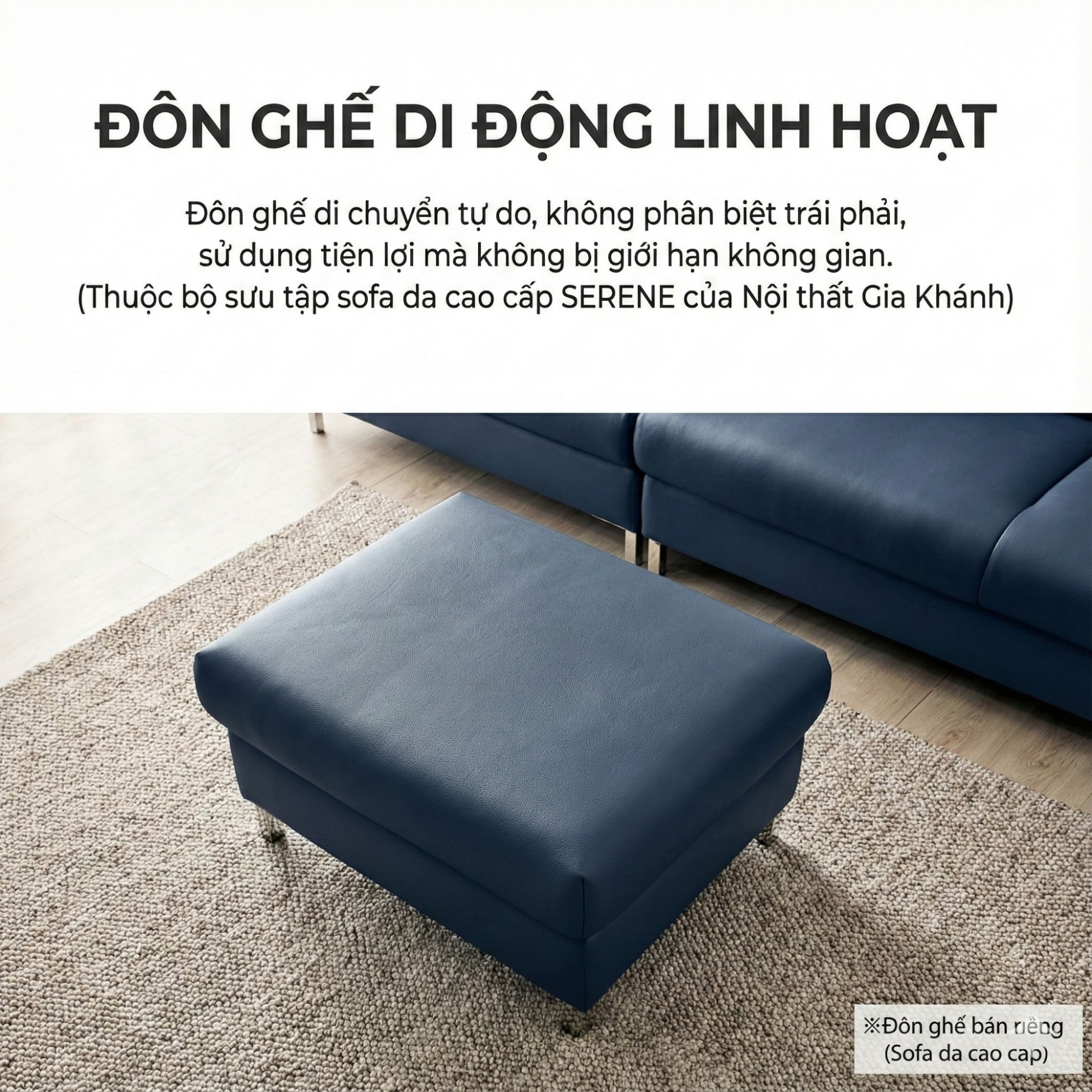 Sofa SERENE - Sofa Da Hiện Đại Đầy Đỉnh Cao Cho Sự Êm Ái