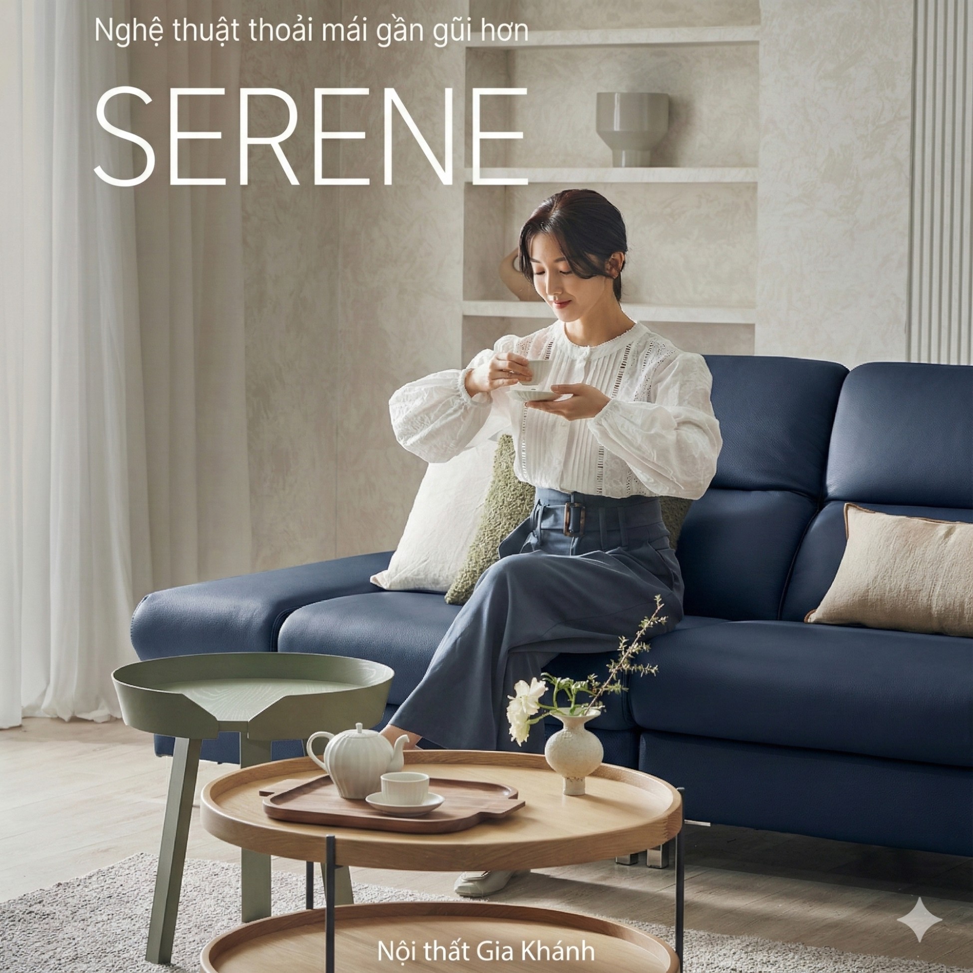 Sofa SERENE - Sofa Da Hiện Đại Đầy Đỉnh Cao Cho Sự Êm Ái