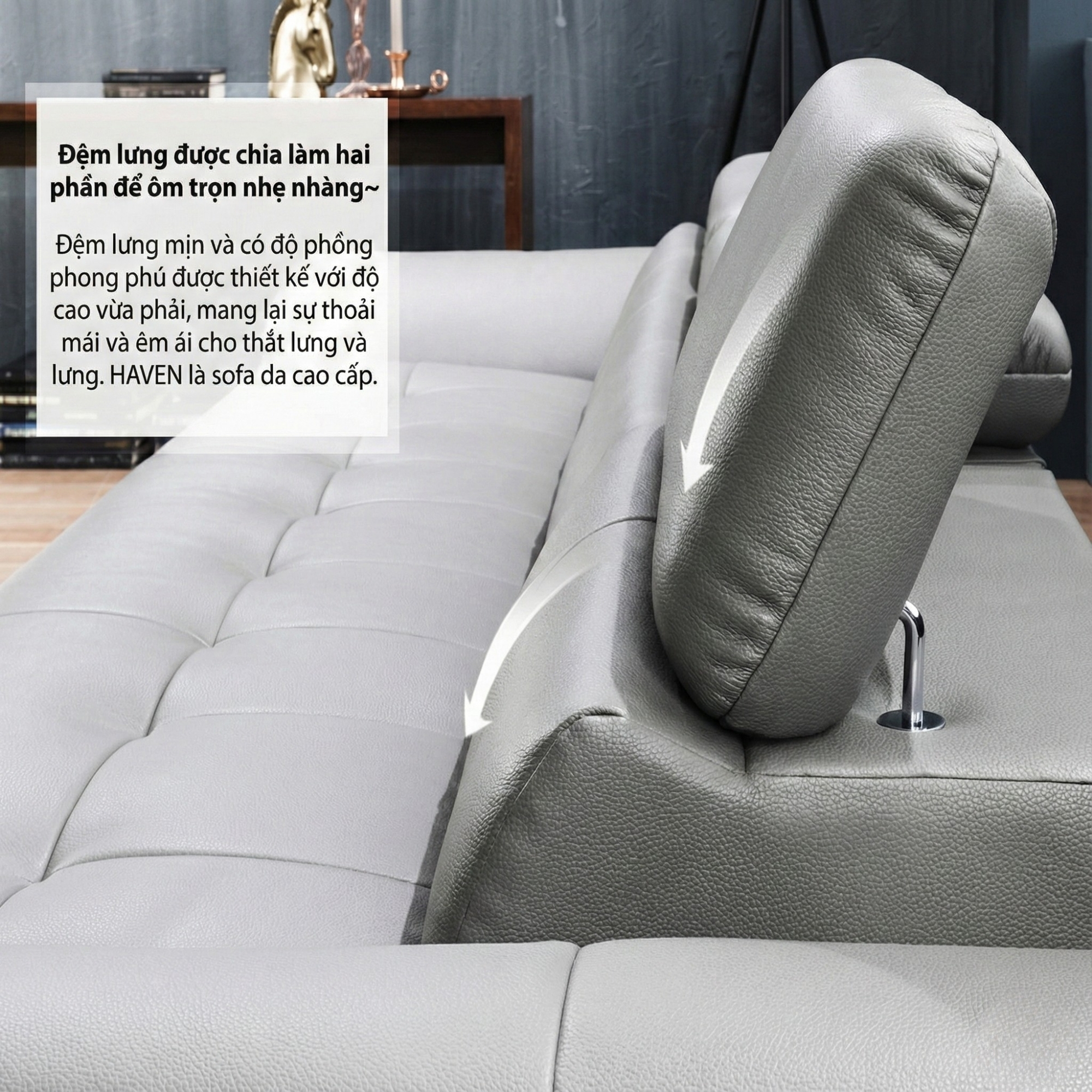 sofa hiện đại bọc da haven