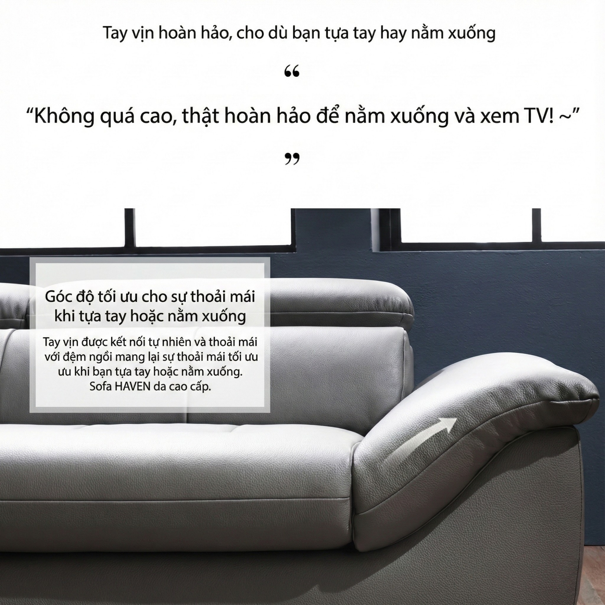 sofa hiện đại bọc da haven